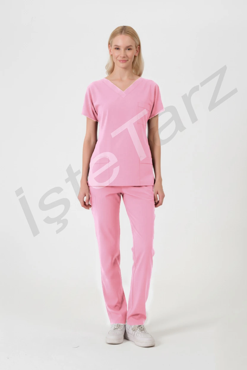 Kadın Doktor/Hemşire Forması Pembe
