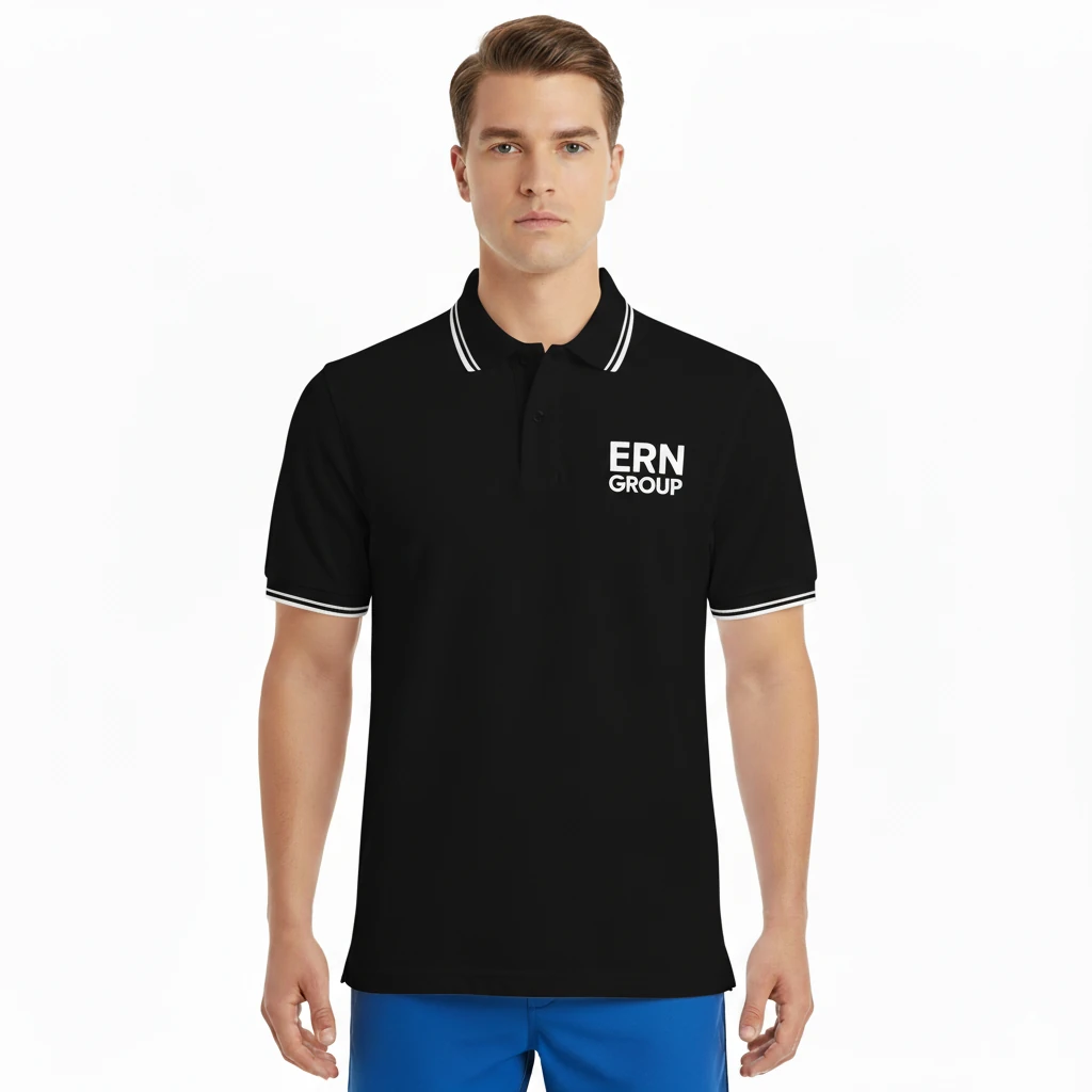 Polo Yaka Tişört - Siyah