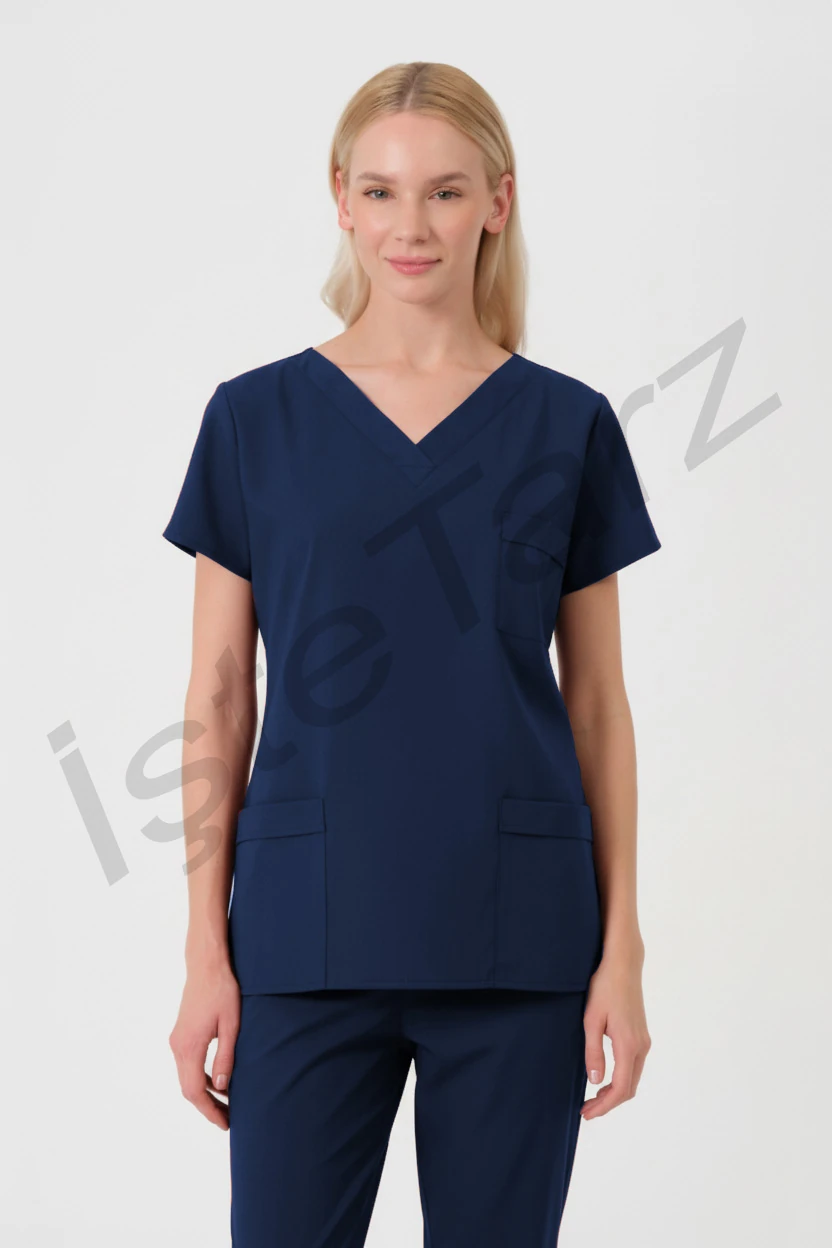 Kadın Doktor/Hemşire Forması Lacivert