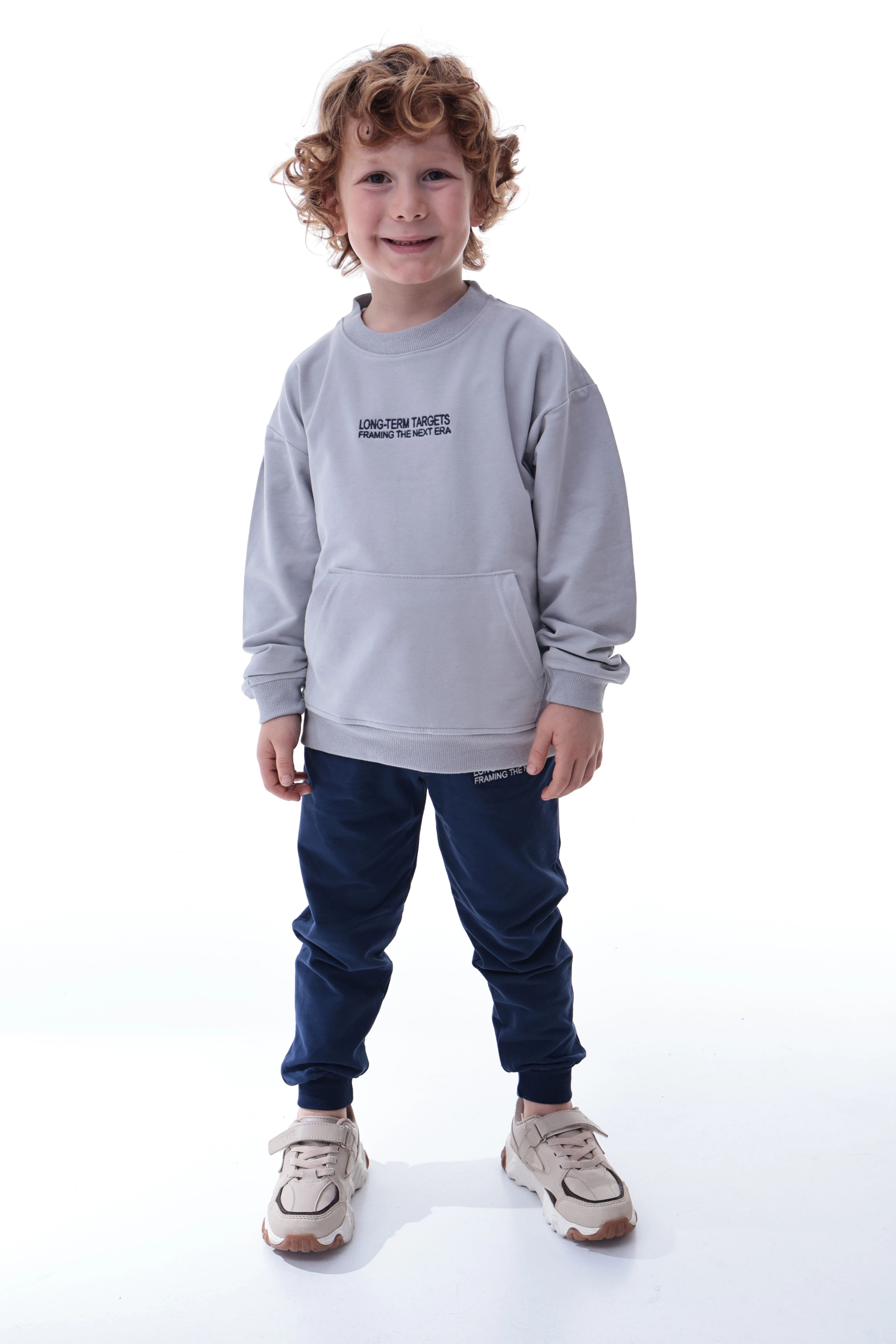 Erkek Çocuk Polar Eşofman Takımı | Yumuşak Kumaş Kapüşonlu Sweat & Rahat Jogger Alt