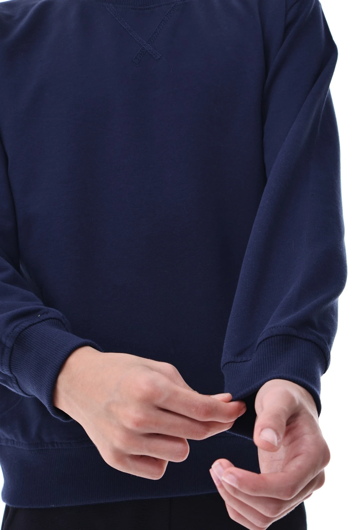 Lacivert Erkek Çocuk Sweatshirt – Pamuklu Rahat Kalıp Günlük Model