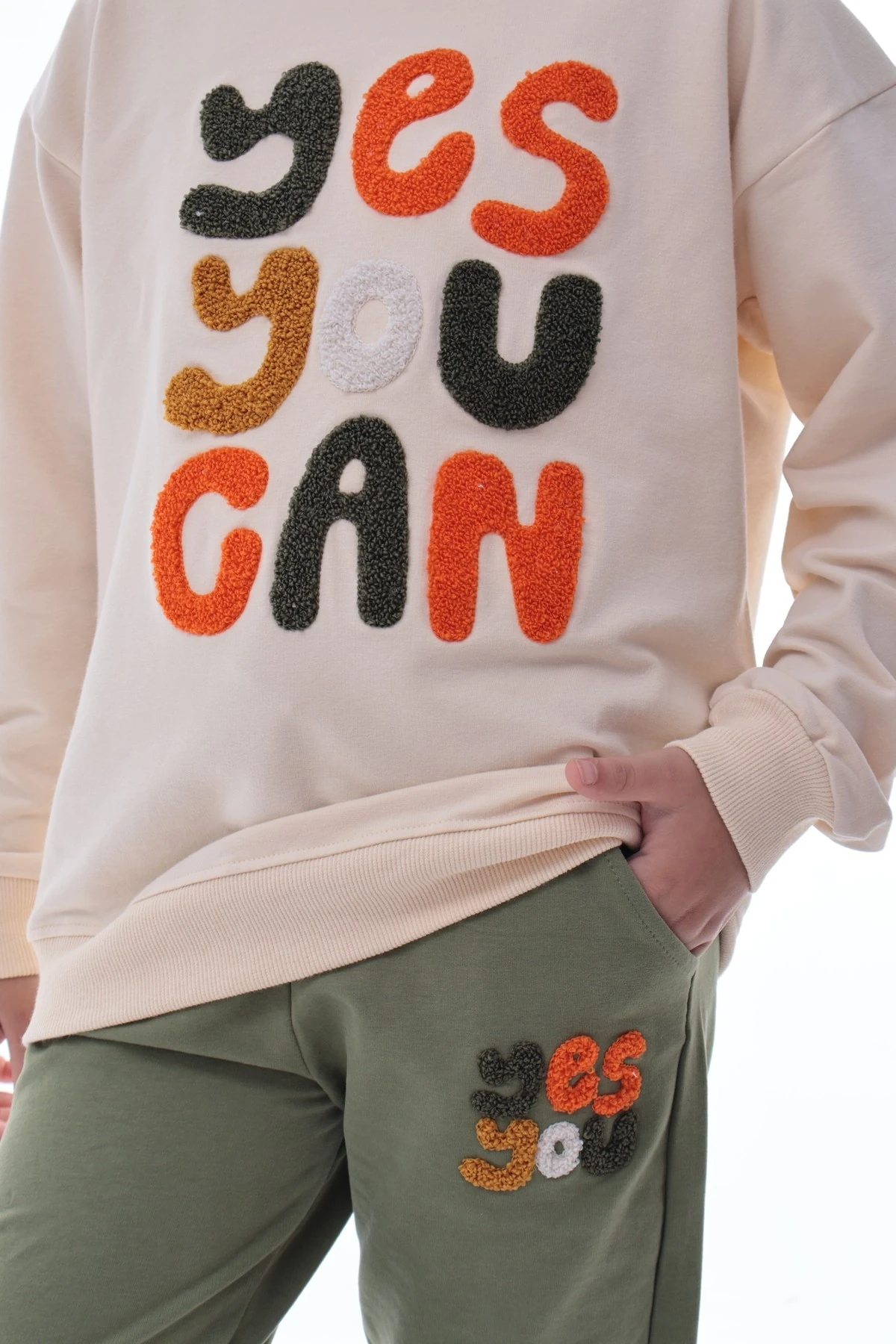 Kız Çocuk “Yes You Can” Eşofman Takımı – Pamuklu ve Rahat