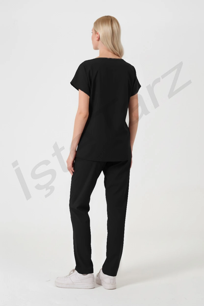 Kadın Doktor/Hemşire Forması Siyah