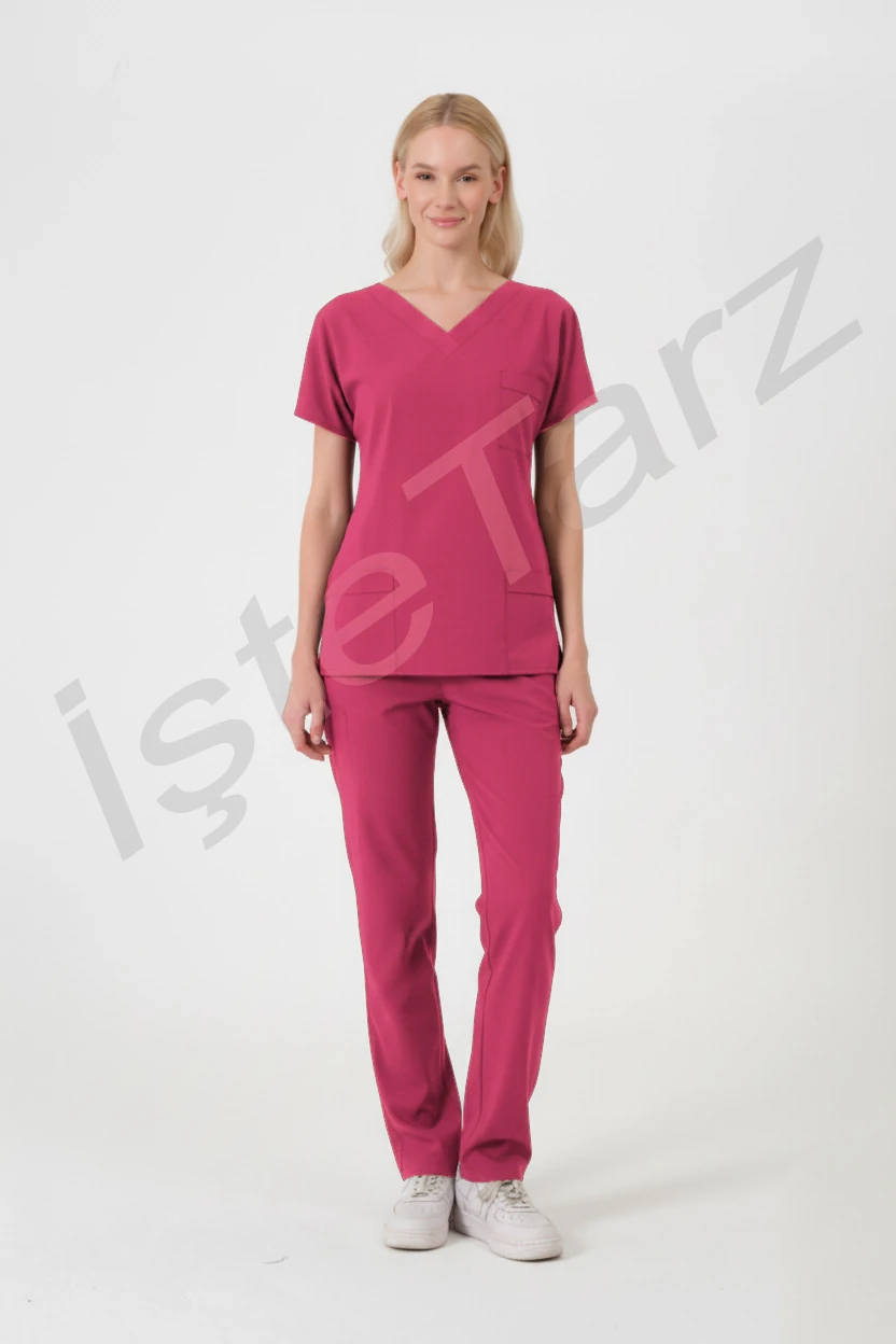 Kadın Doktor/Hemşire Forması Fuşya