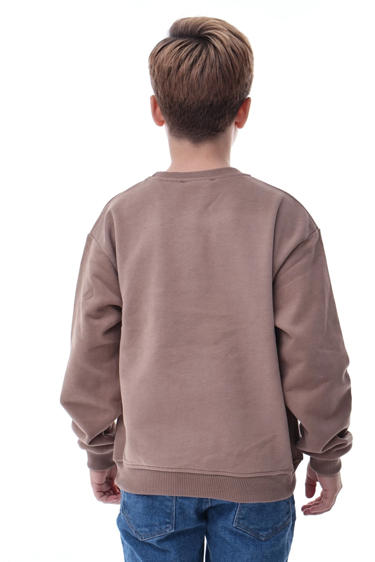 Kahverengi Erkek Çocuk Transformers Baskılı Sweatshirt