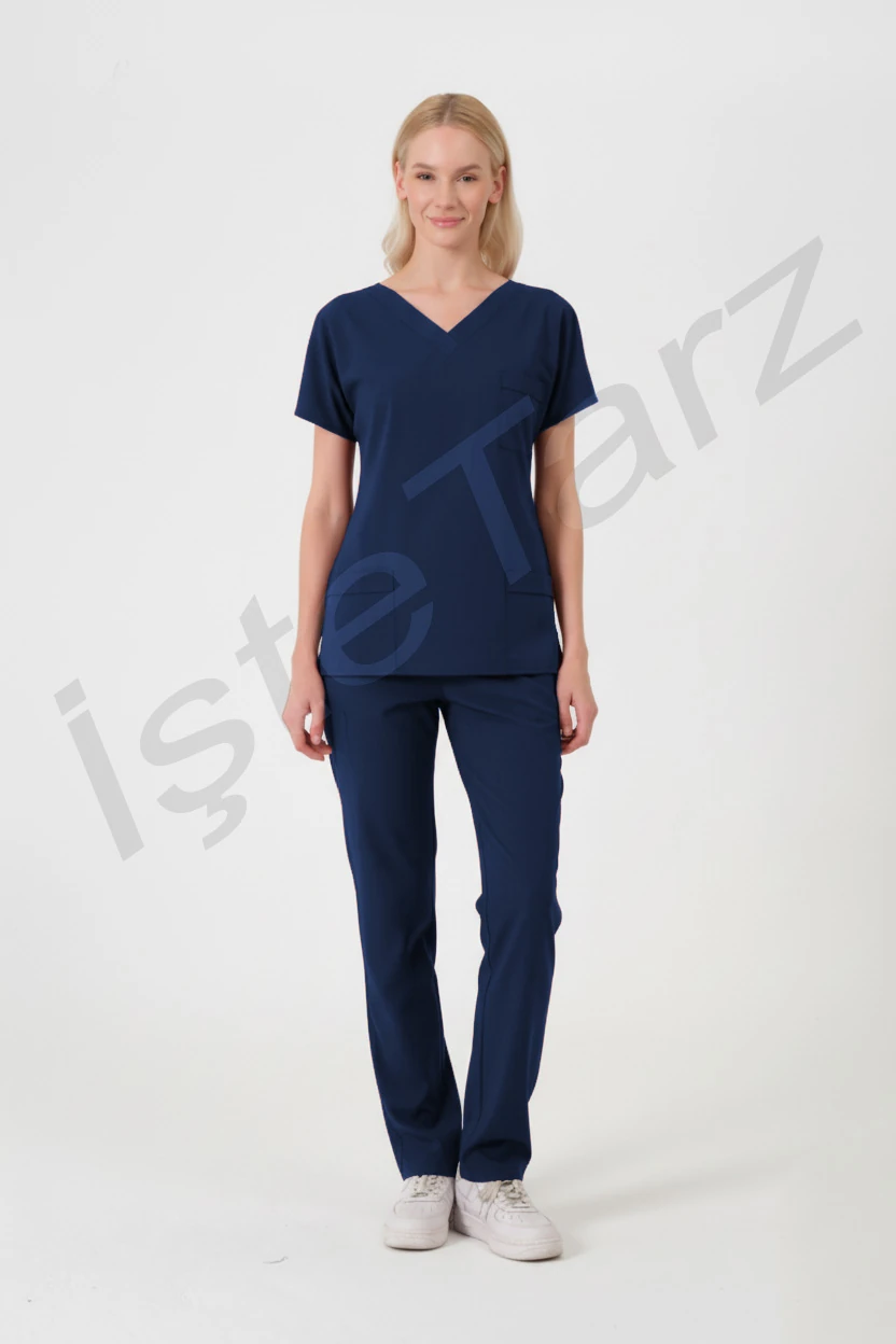 Kadın Doktor/Hemşire Forması Lacivert