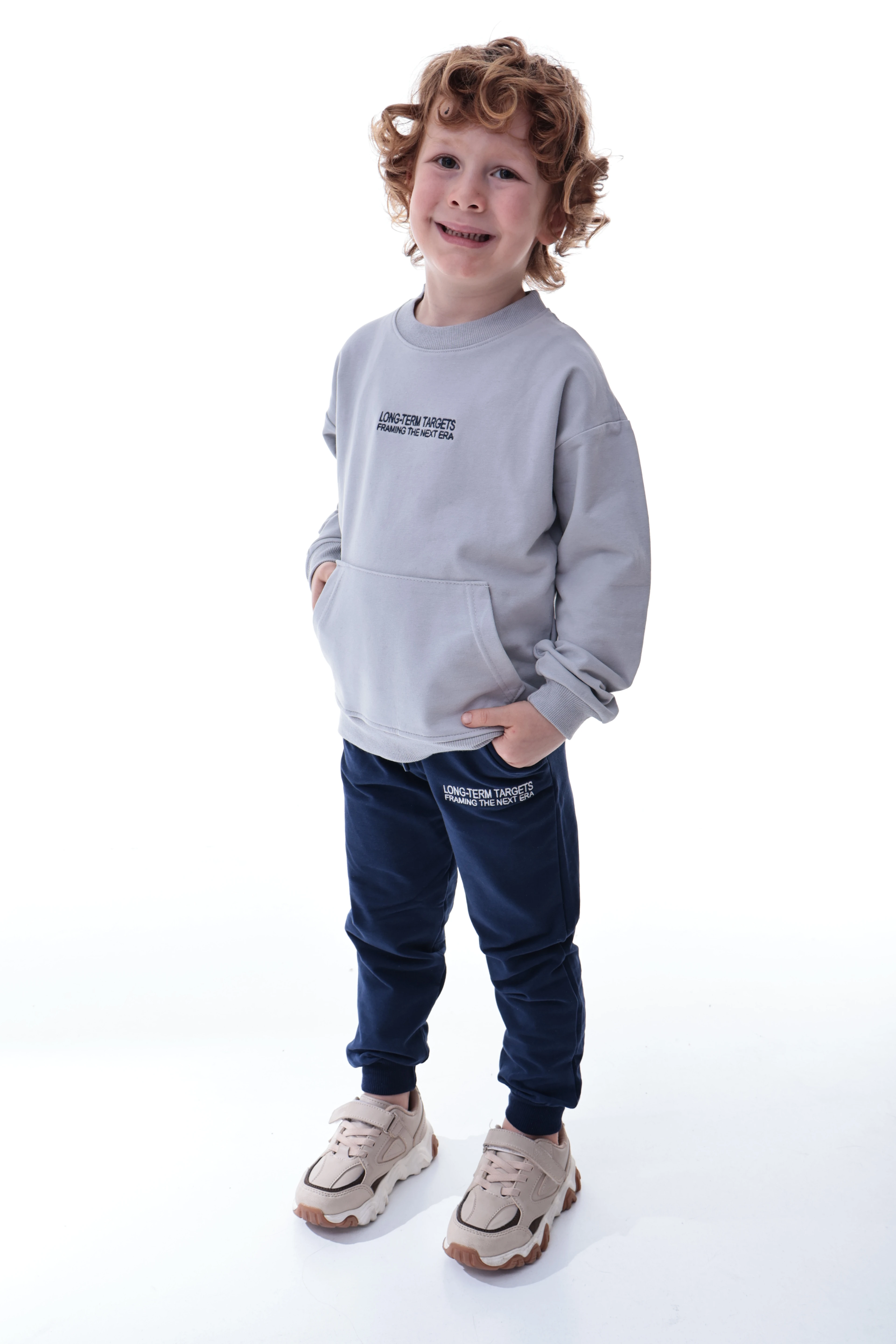 Erkek Çocuk Polar Eşofman Takımı | Yumuşak Kumaş Kapüşonlu Sweat & Rahat Jogger Alt