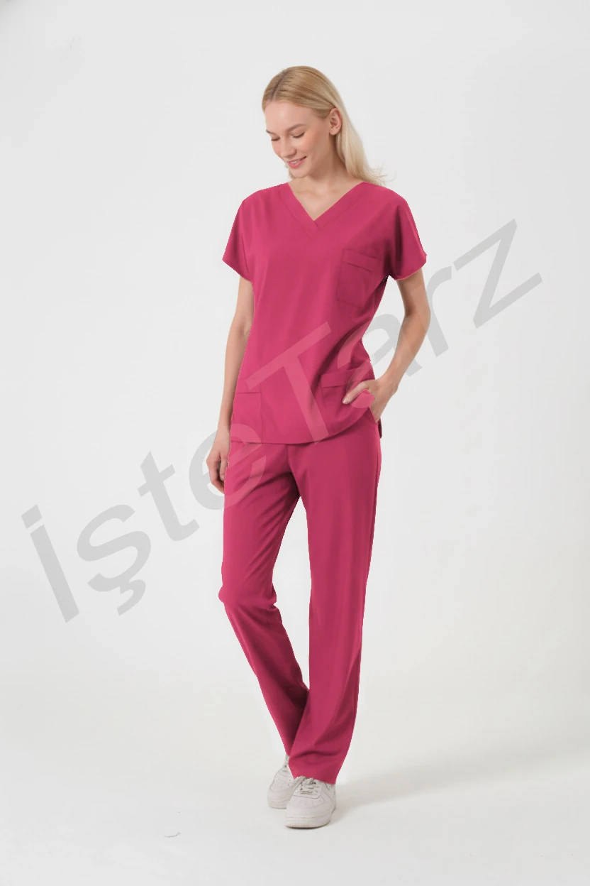 Kadın Doktor/Hemşire Forması Fuşya