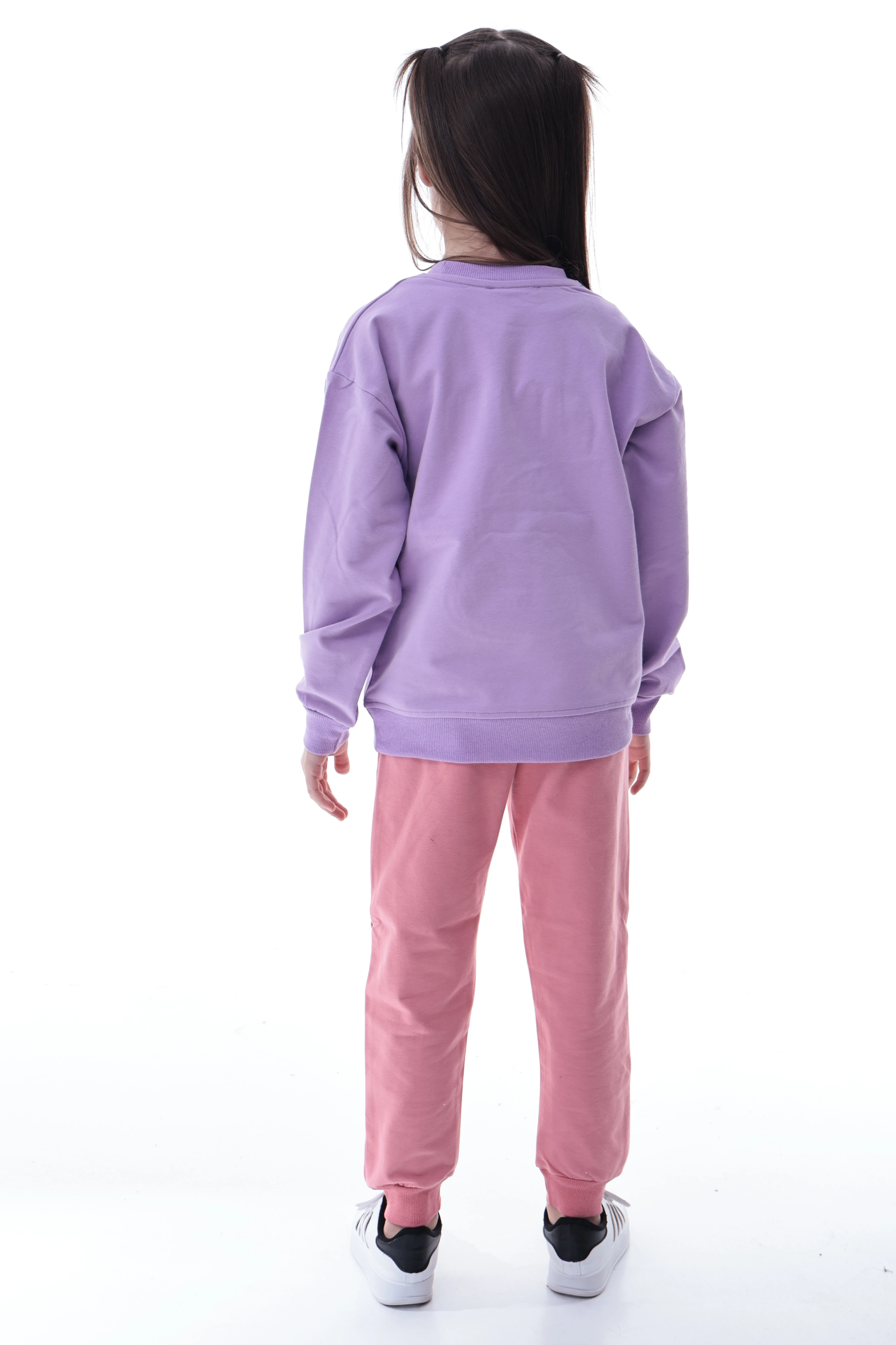 Kız Çocuk Kabartma Ayıcık Desenli Polar Eşofman Takımı – Rahat ve Yumuşak Kumaş