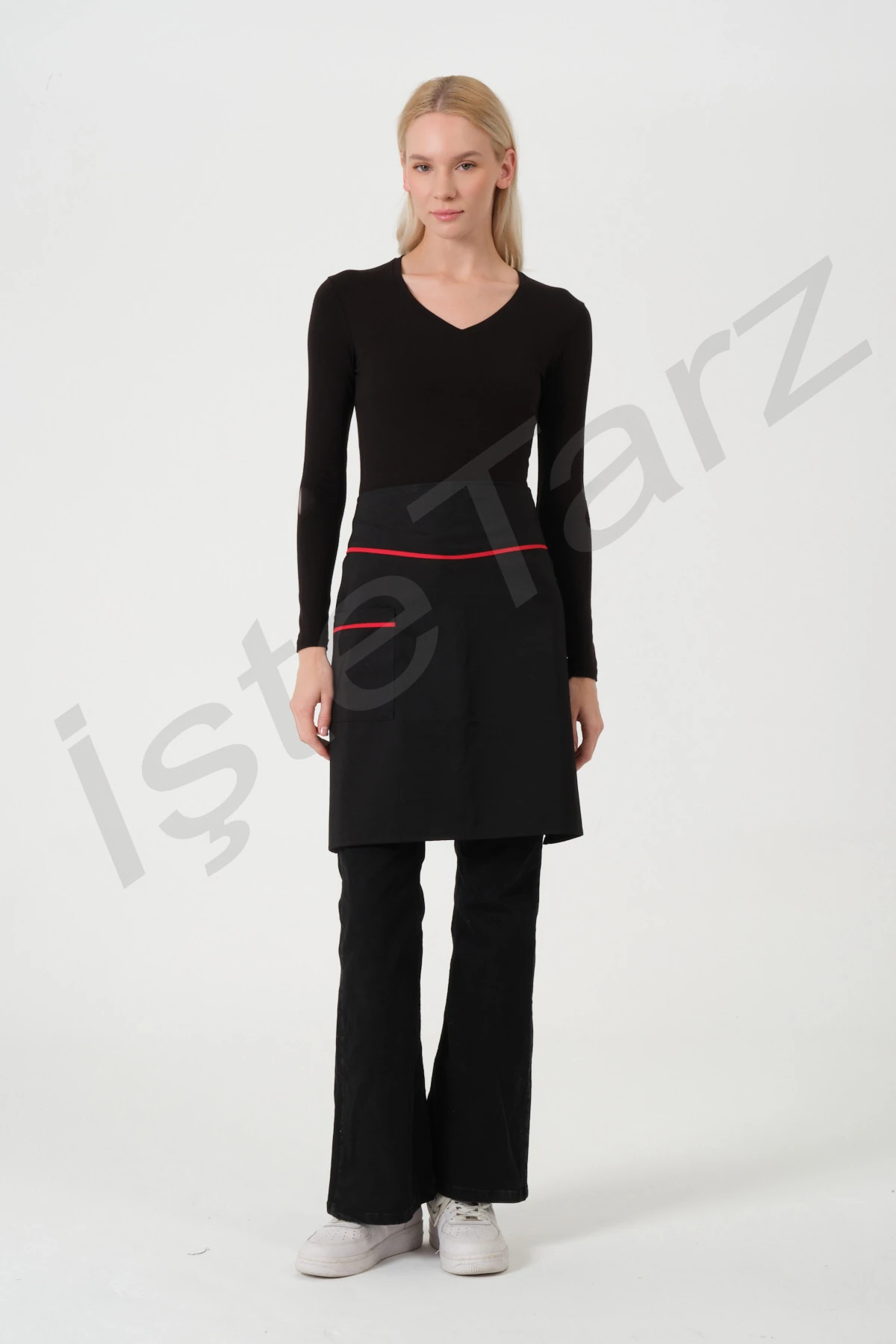 Cepli Garson Önlüğü - Siyah