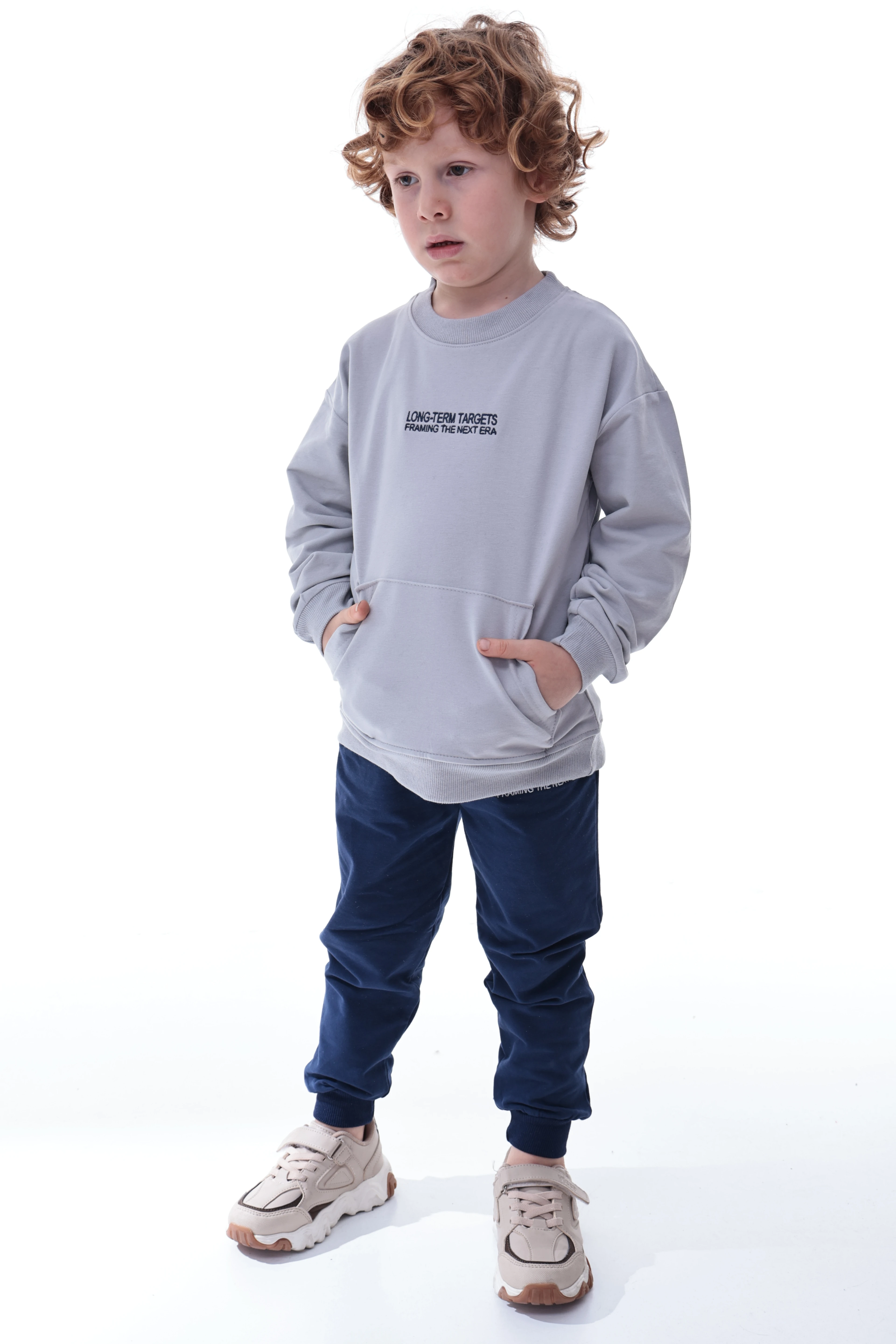 Erkek Çocuk Polar Eşofman Takımı | Yumuşak Kumaş Kapüşonlu Sweat & Rahat Jogger Alt