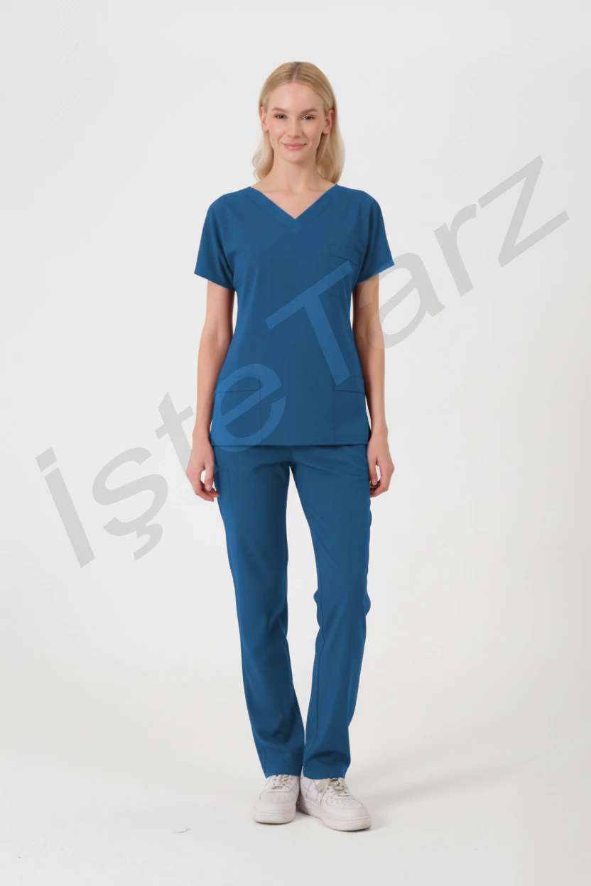 Kadın Doktor/Hemşire Forması Petrol