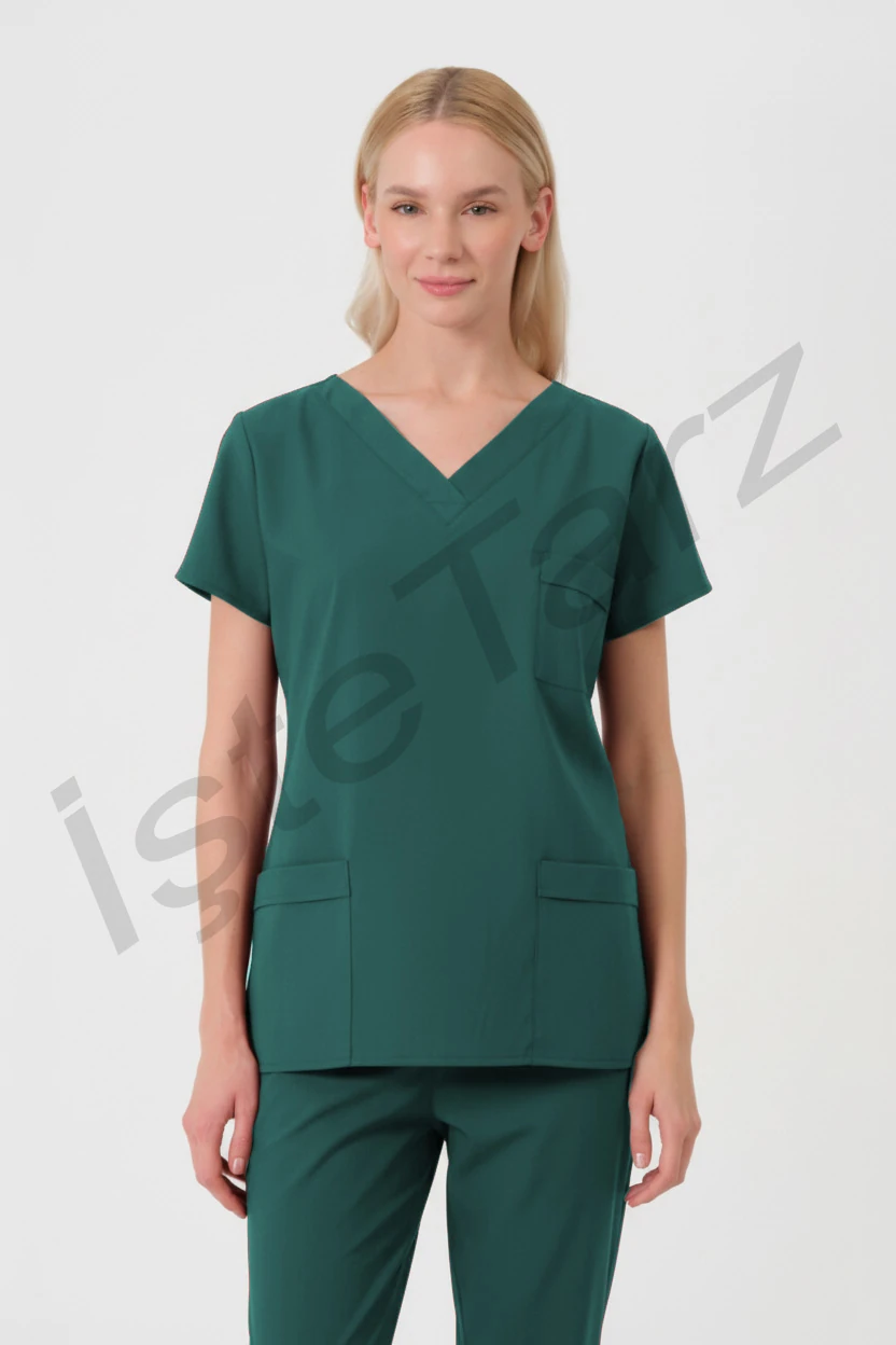 Kadın Doktor/Hemşire Forması Yeşil