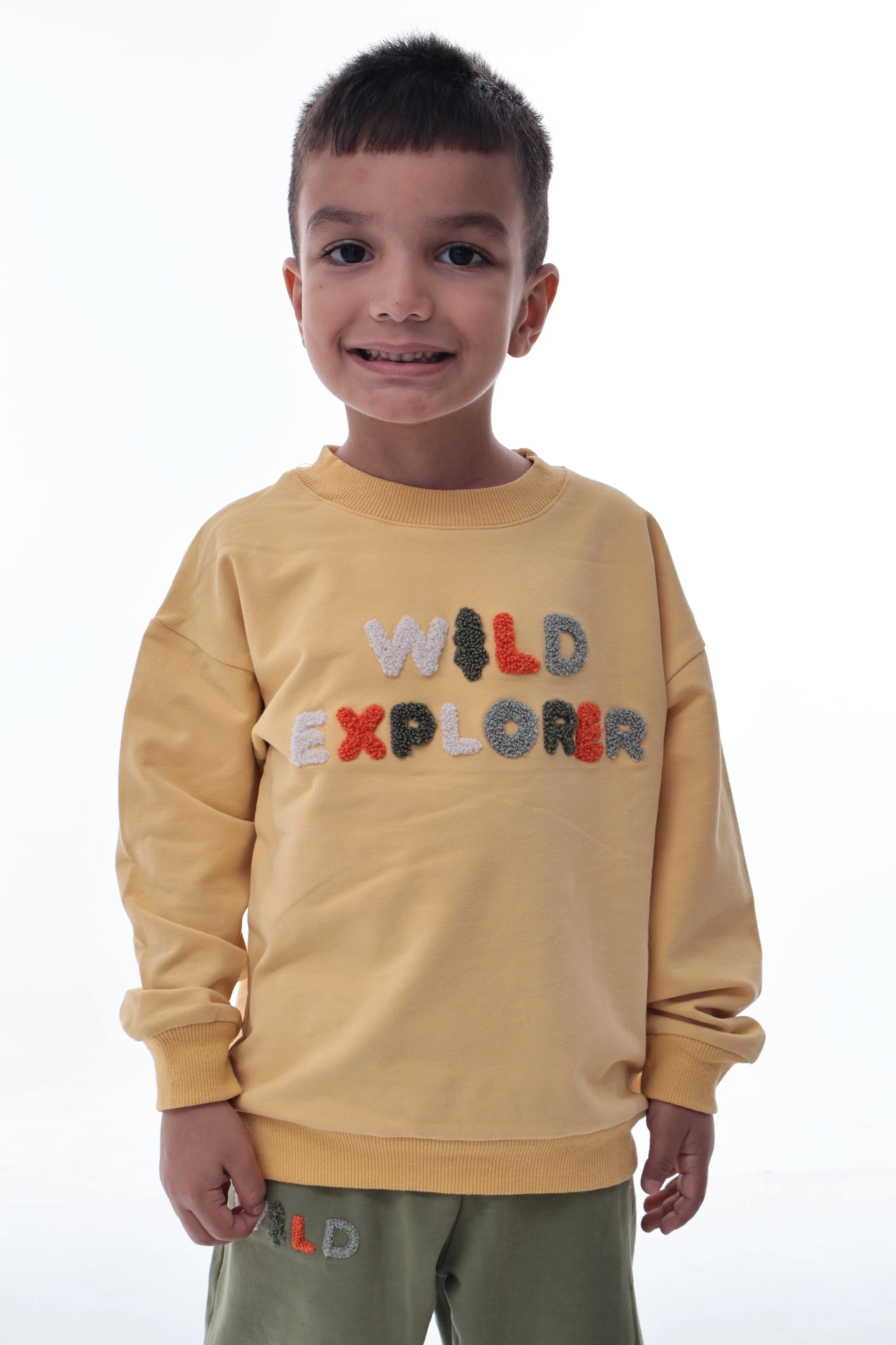 Erkek Çocuk Eşofman Takımı Nakışlı | Rahat Spor Üst Alt İkili Set