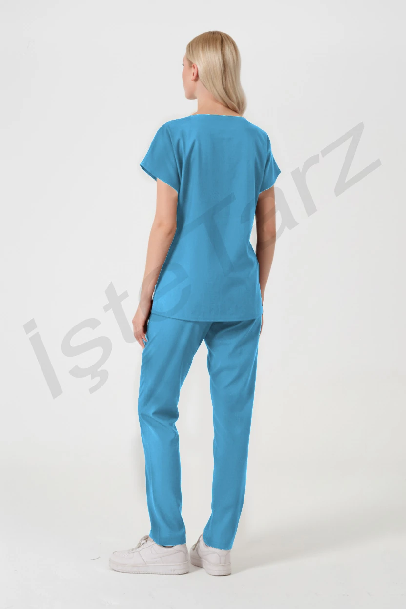 Kadın Doktor/Hemşire Forması Mavi