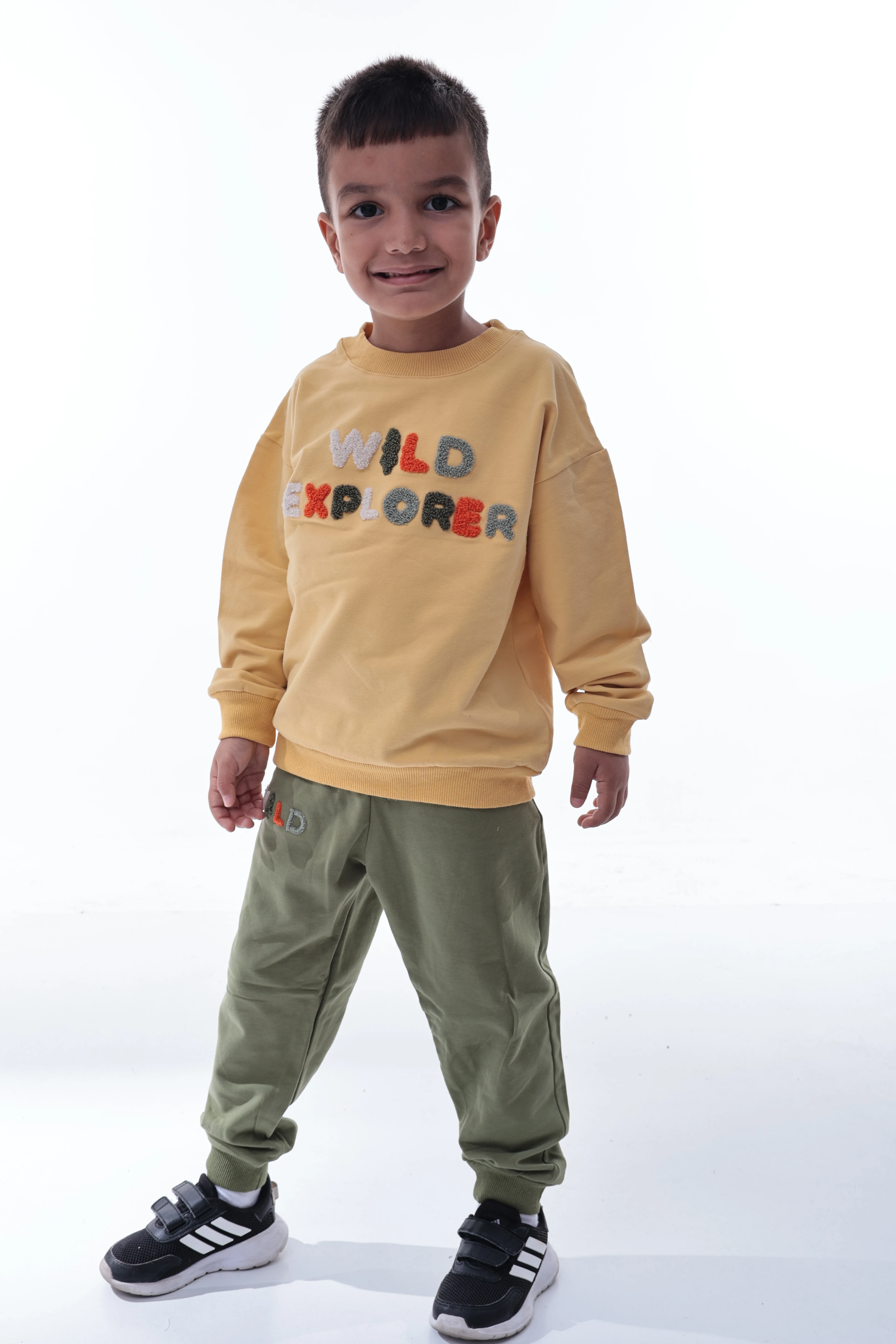 Erkek Çocuk Eşofman Takımı Nakışlı | Rahat Spor Üst Alt İkili Set