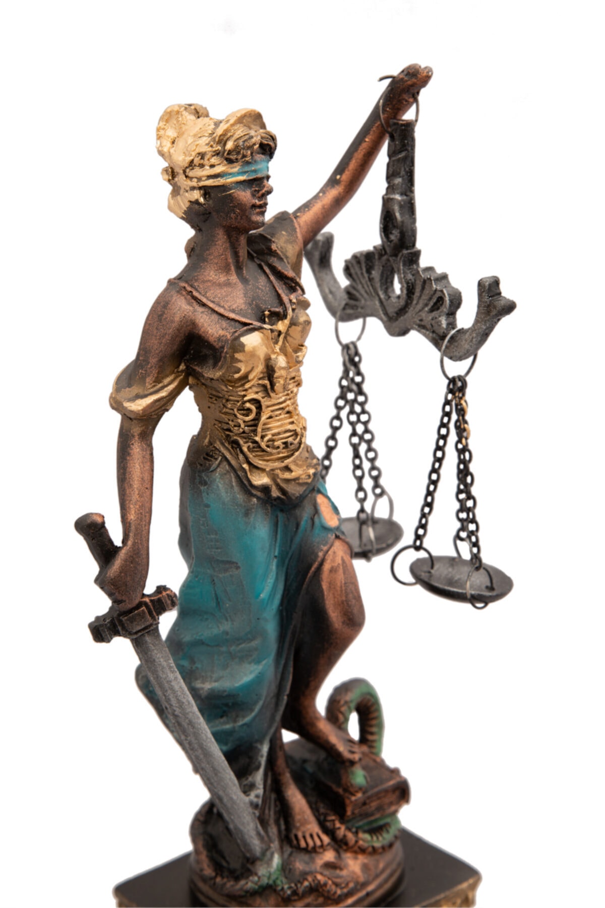 Adalet Terazisi 30 Cm Themis Gold Saat Orjinal Kalite