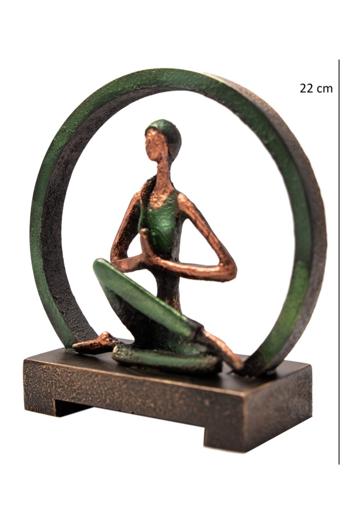 Yoga Yapan Kadın Küçük Halka Içinde Yeşil