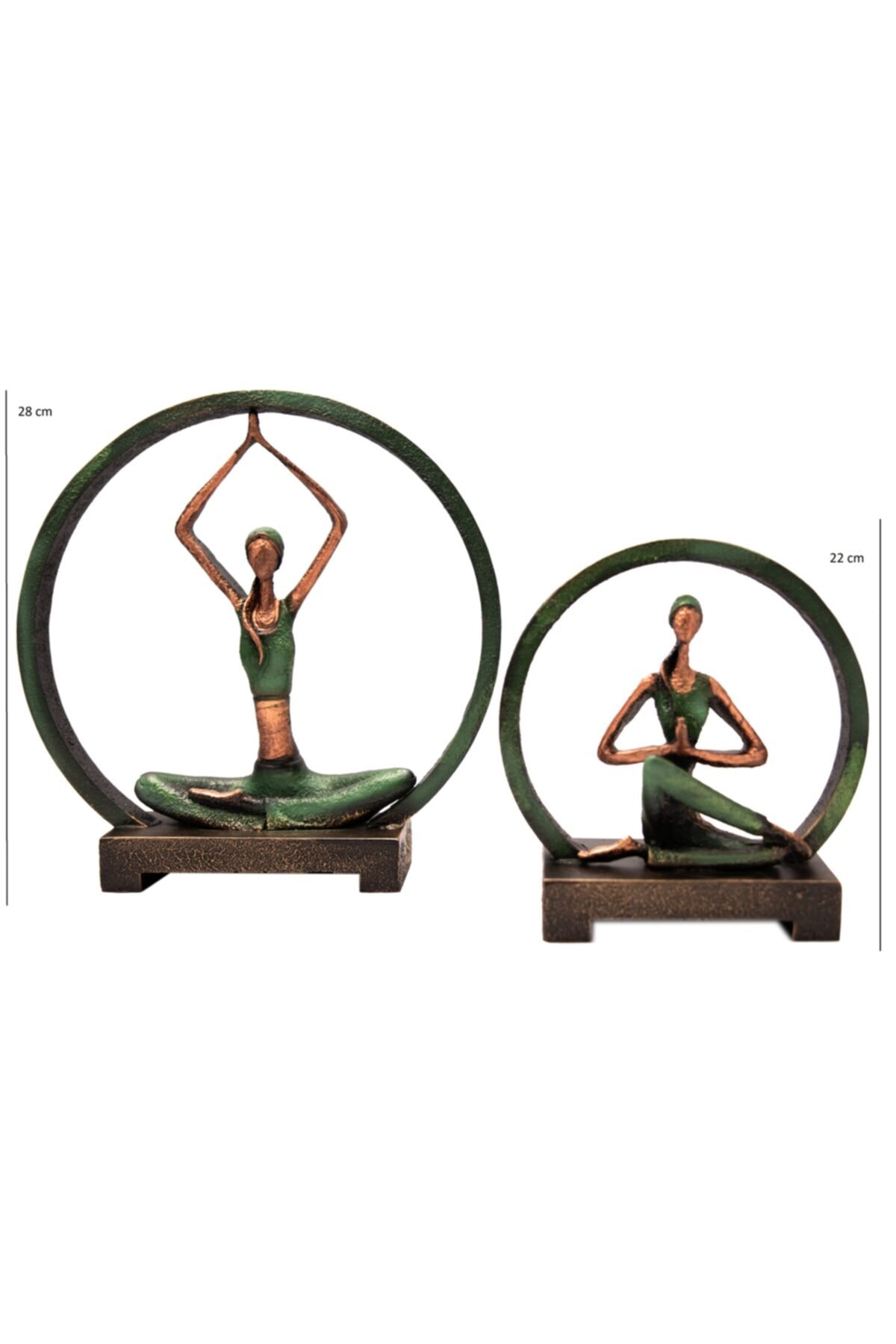 Yoga Yapan Kadın Küçük Halka Içinde Yeşil
