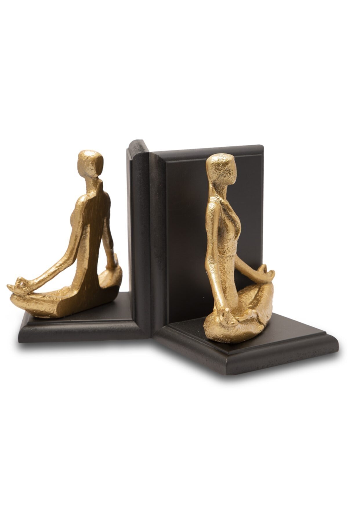 Yoga Yapan Kadın Kitap Tutucu Gold