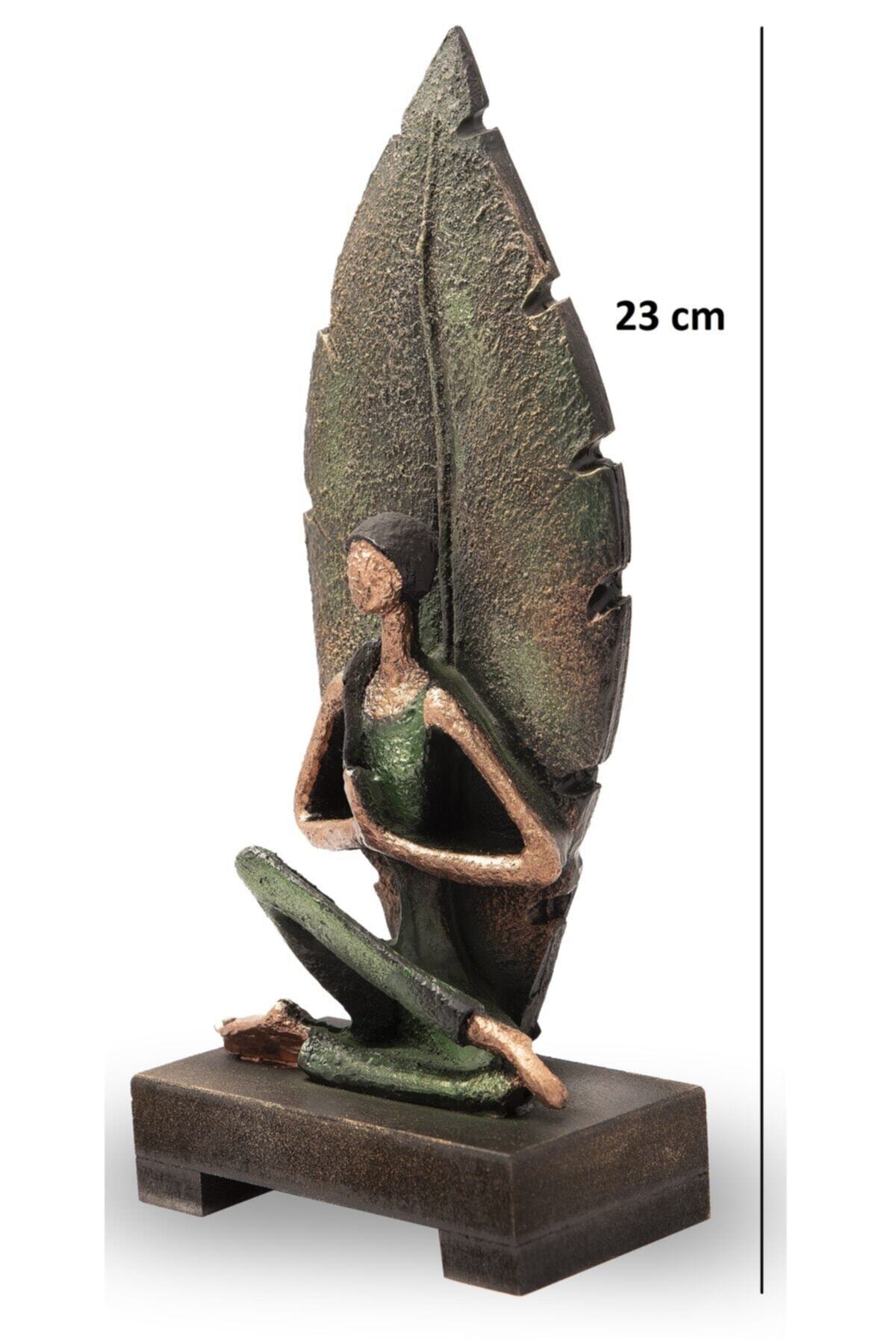 Yoga Yapan Kadın Yeşil 23 cm