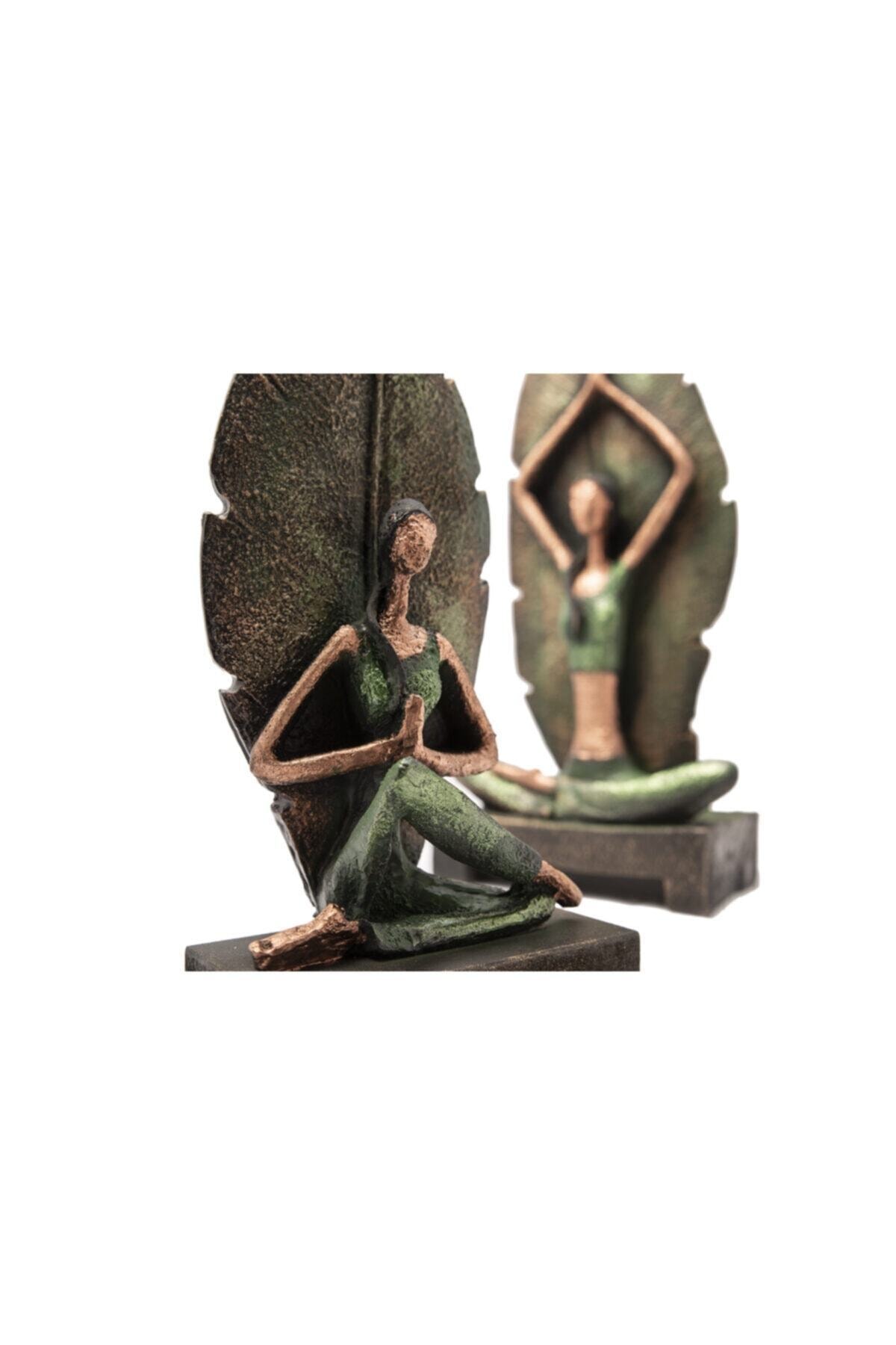 Yoga Yapan Kadın Yeşil 23 cm