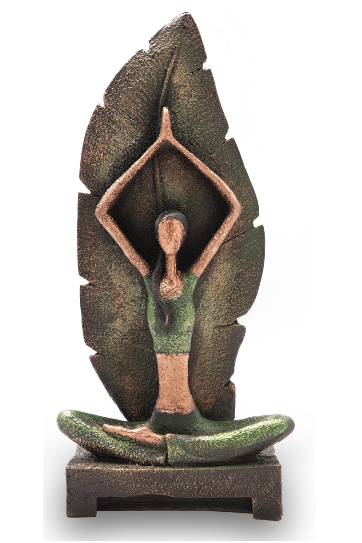 Yoga Yapan Kadın Büyük Yeşil Biblo