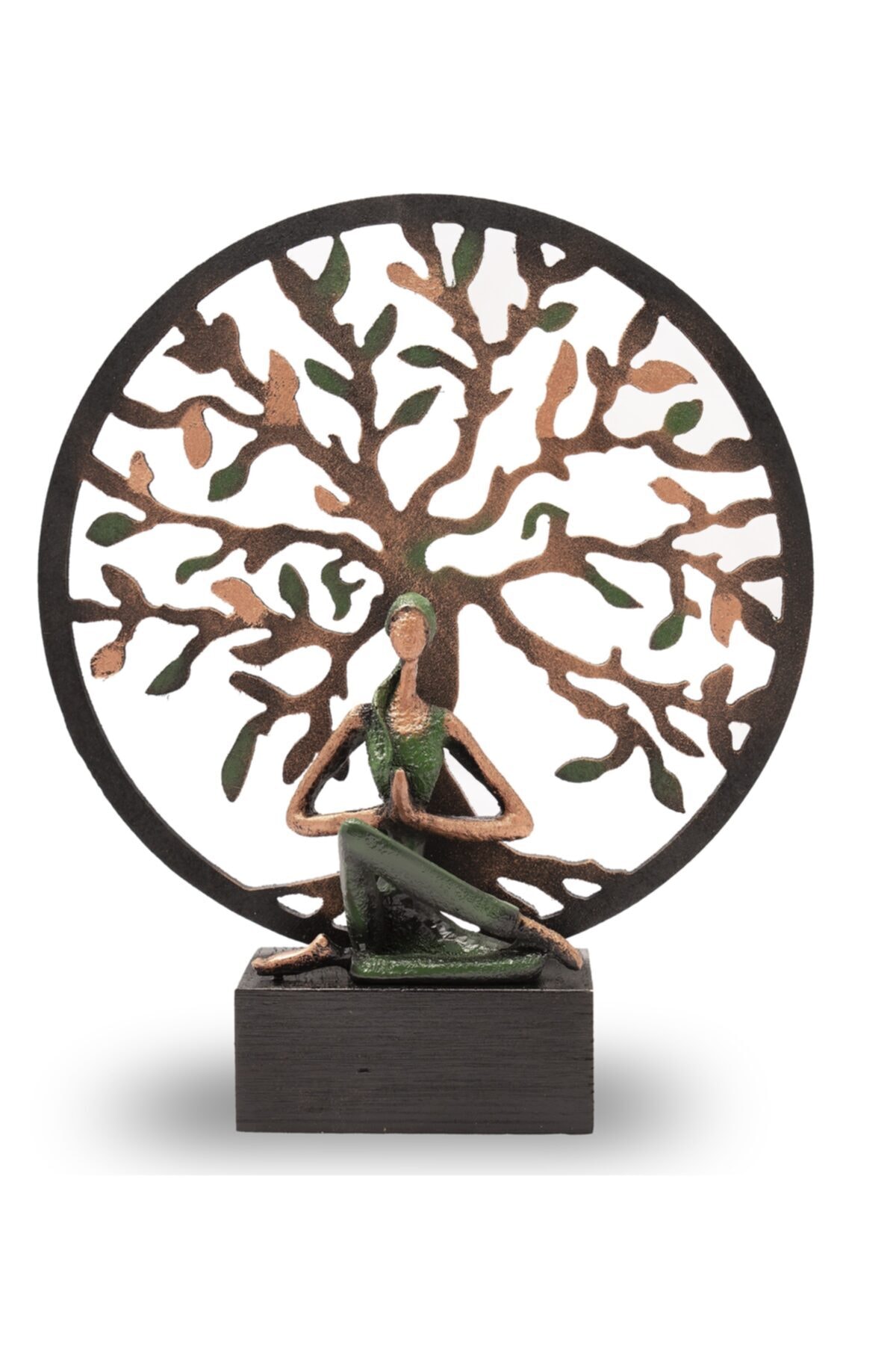 Yoga Yapan Kadın Yeşil Küçük Hayat Ağacı