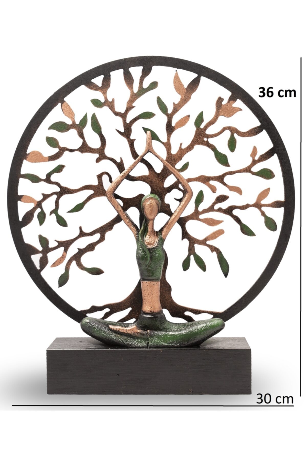 Yoga Yapan Kadın Büyük Yeşil Hayat Ağacı