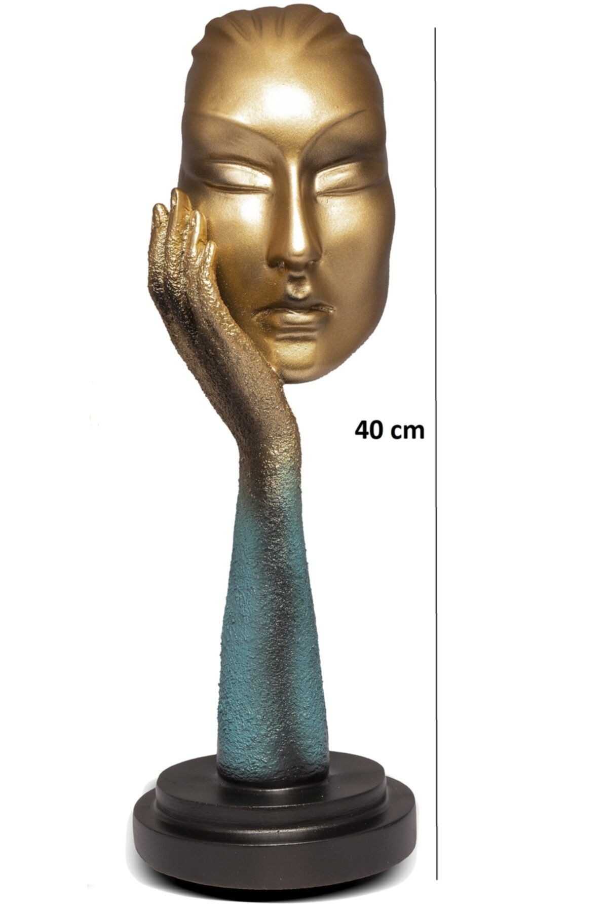 Dekoratif Kadın Yüzü Figürü Özel Tasarım 40 Cm
