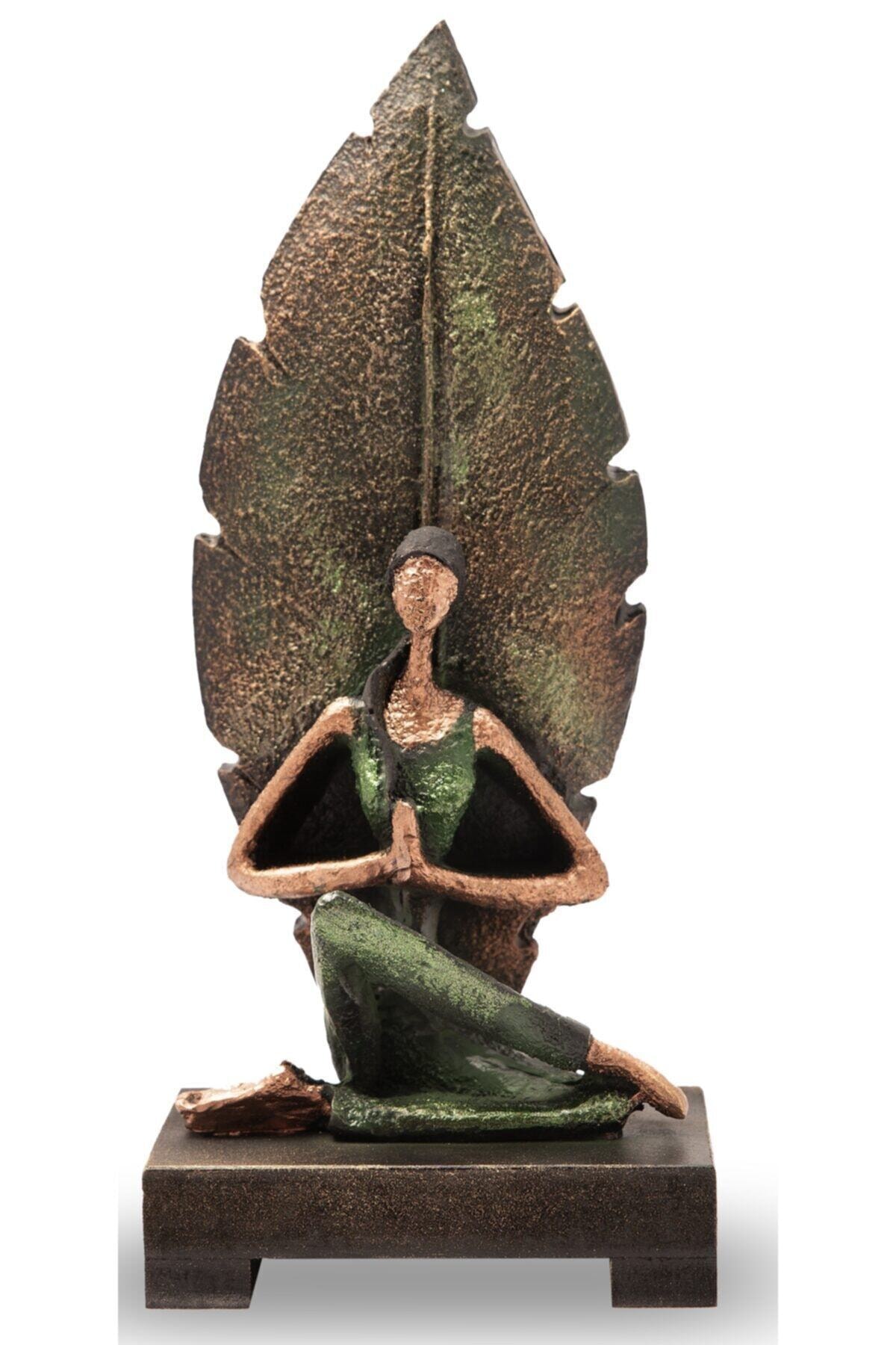 Yoga Yapan Kadın Yeşil 23 cm