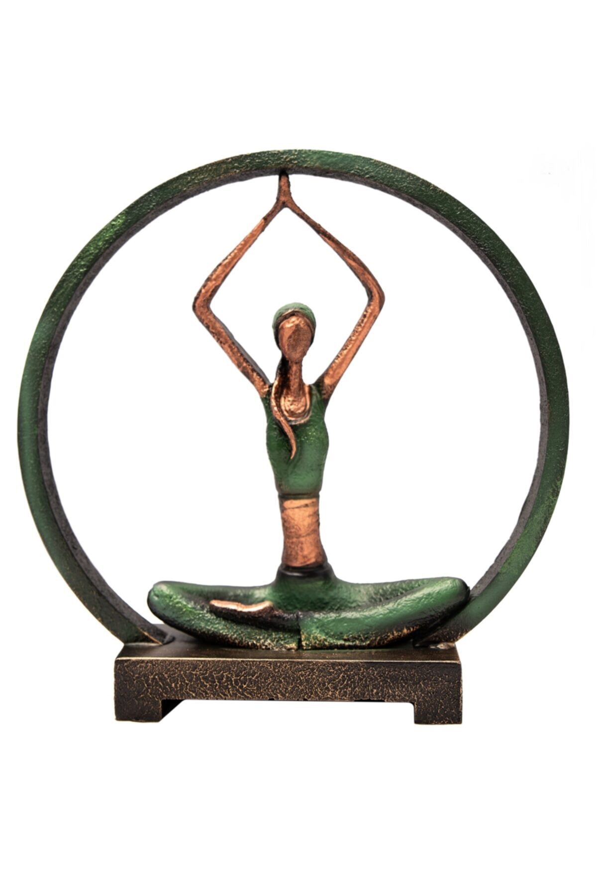 Yoga Yapan Kadın Büyük Halka Yeşil