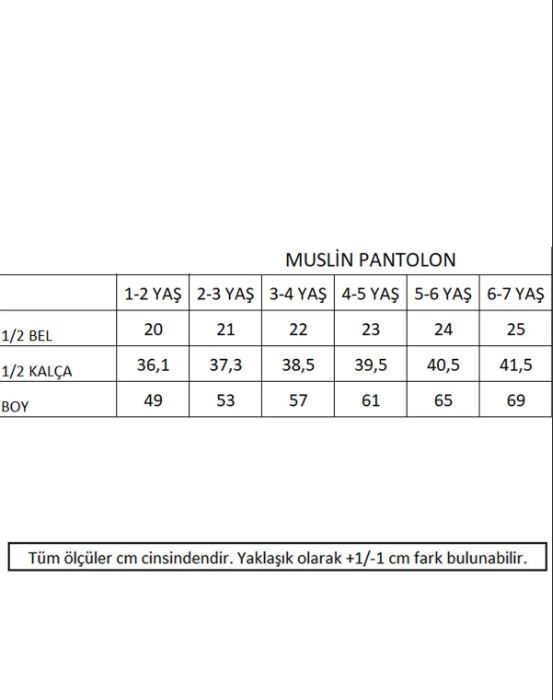 Müslin Pantolon-MAVİ