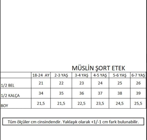 Müslin Şort Etek-mint