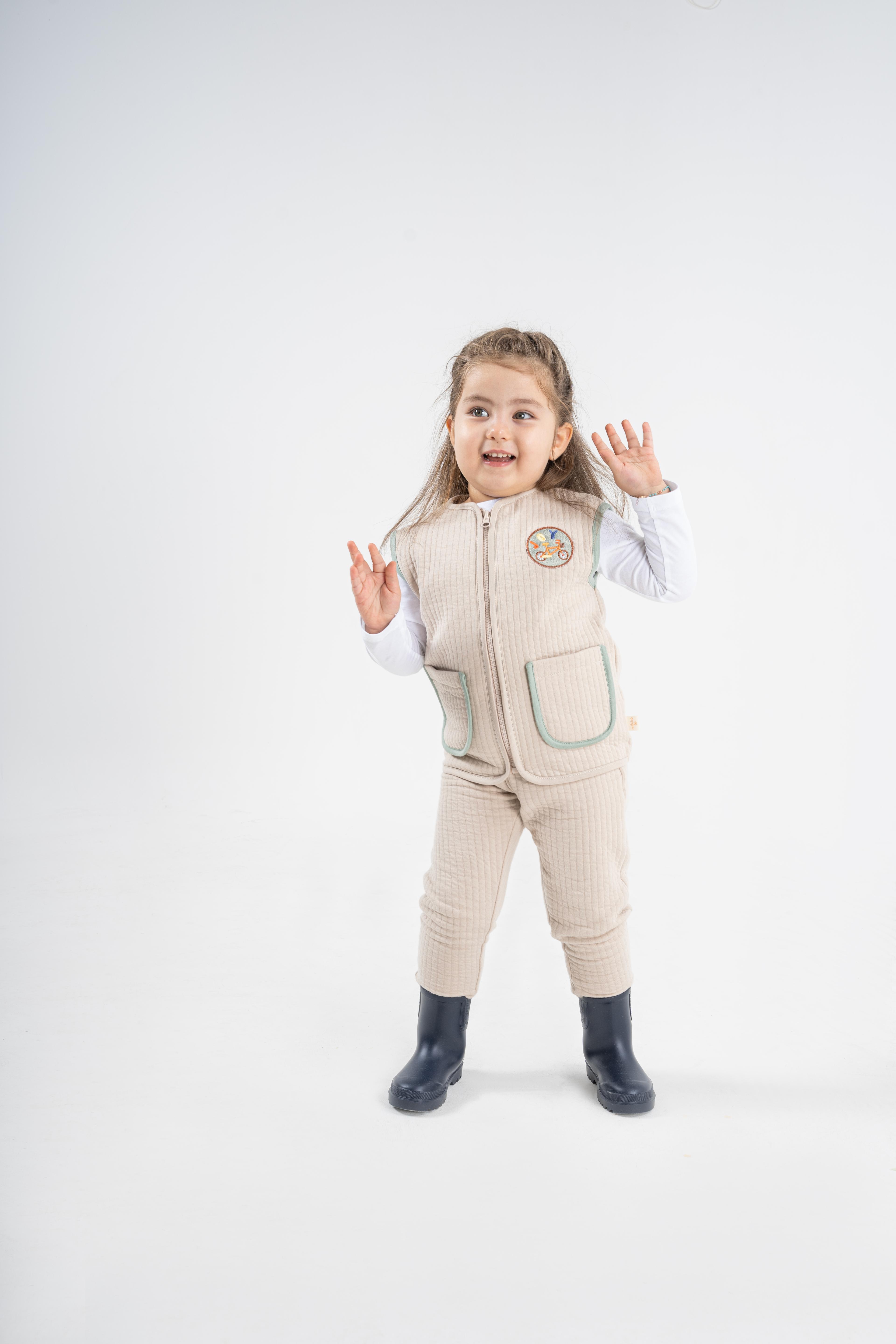 Miela kids Kapitone Pantolon-bej