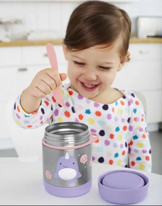 Paslanmaz Çelik Mama Saklama ve Taşıma Termosu Narwhal 2 Parça Set