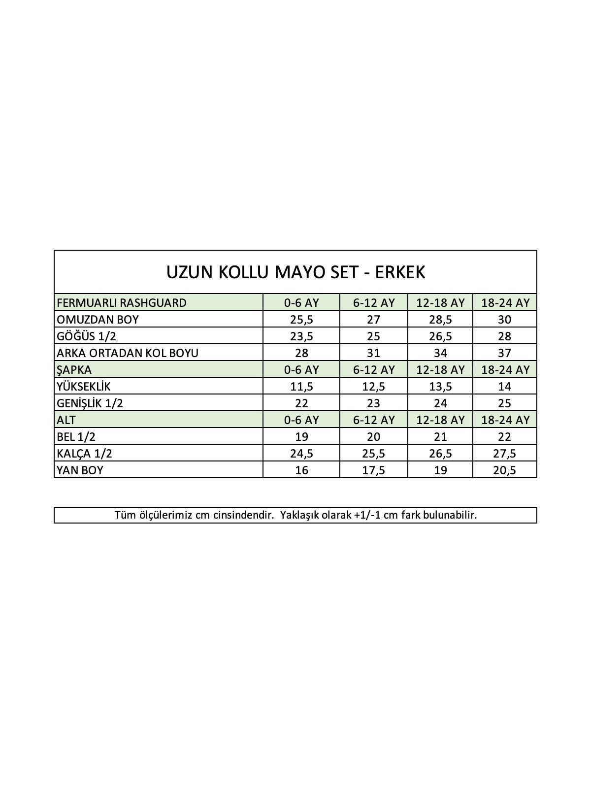 UV Korumalı Uzun Kollu Mayo Set çizgili- Erkek