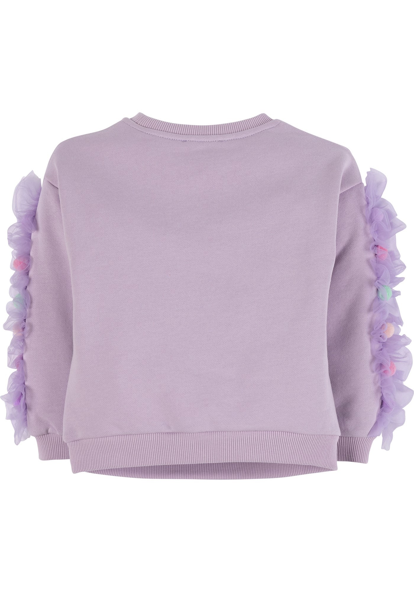 Lila pomponlu Sweatshirt