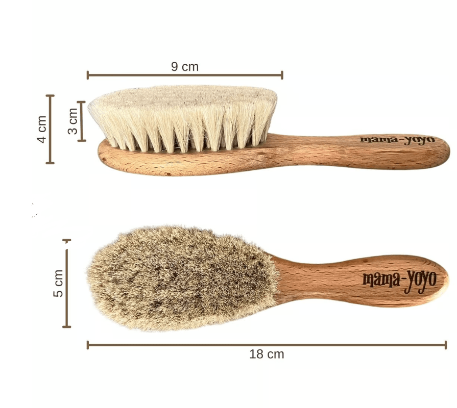 İsimli Doğal Keçi Kılı Bebek Saç Fırçası - Ekstra Yumuşak