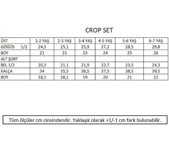 Kiraz Nakışlı Crop Fitilli Takım