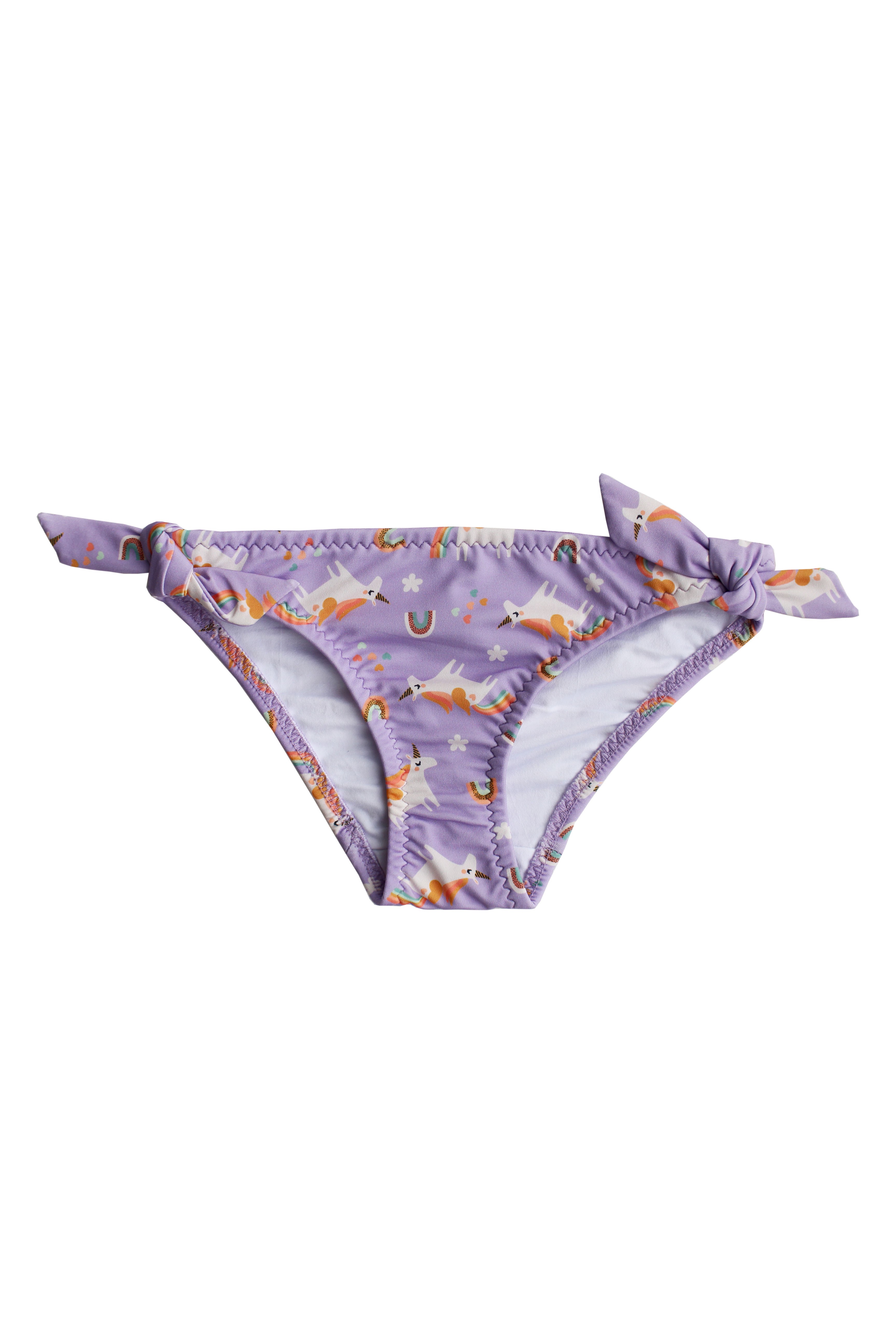 UV Korumalı Fırfırlı Rainbow Unicorn Bikini Set