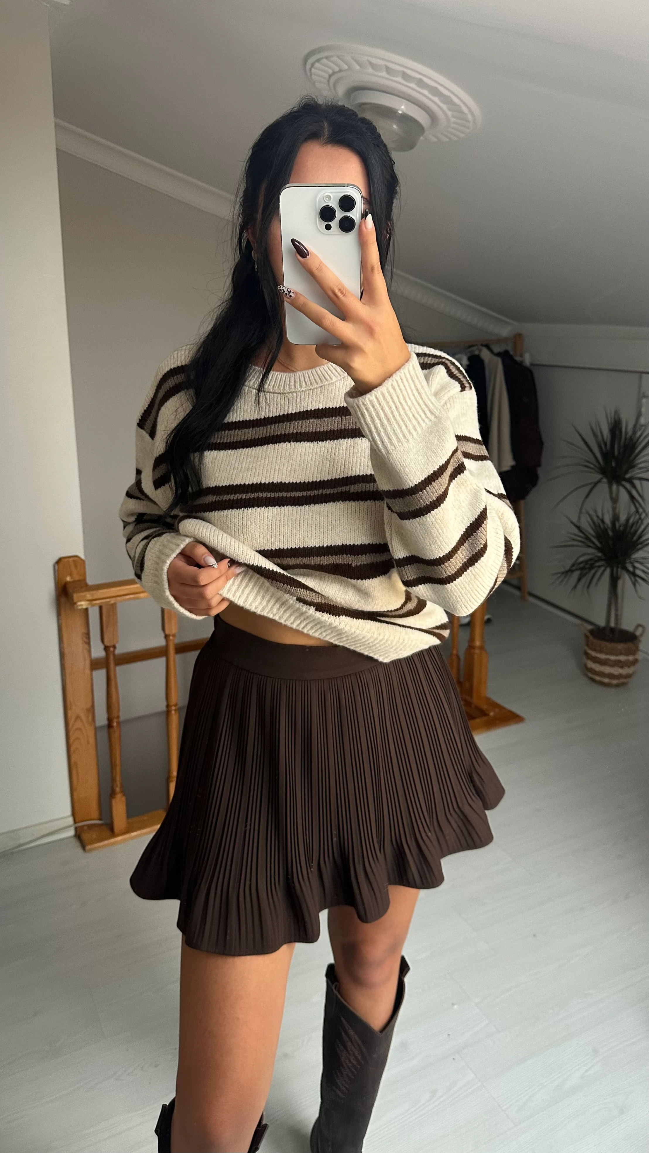 ACI KAHVE ŞORT ETEK 24Y41573