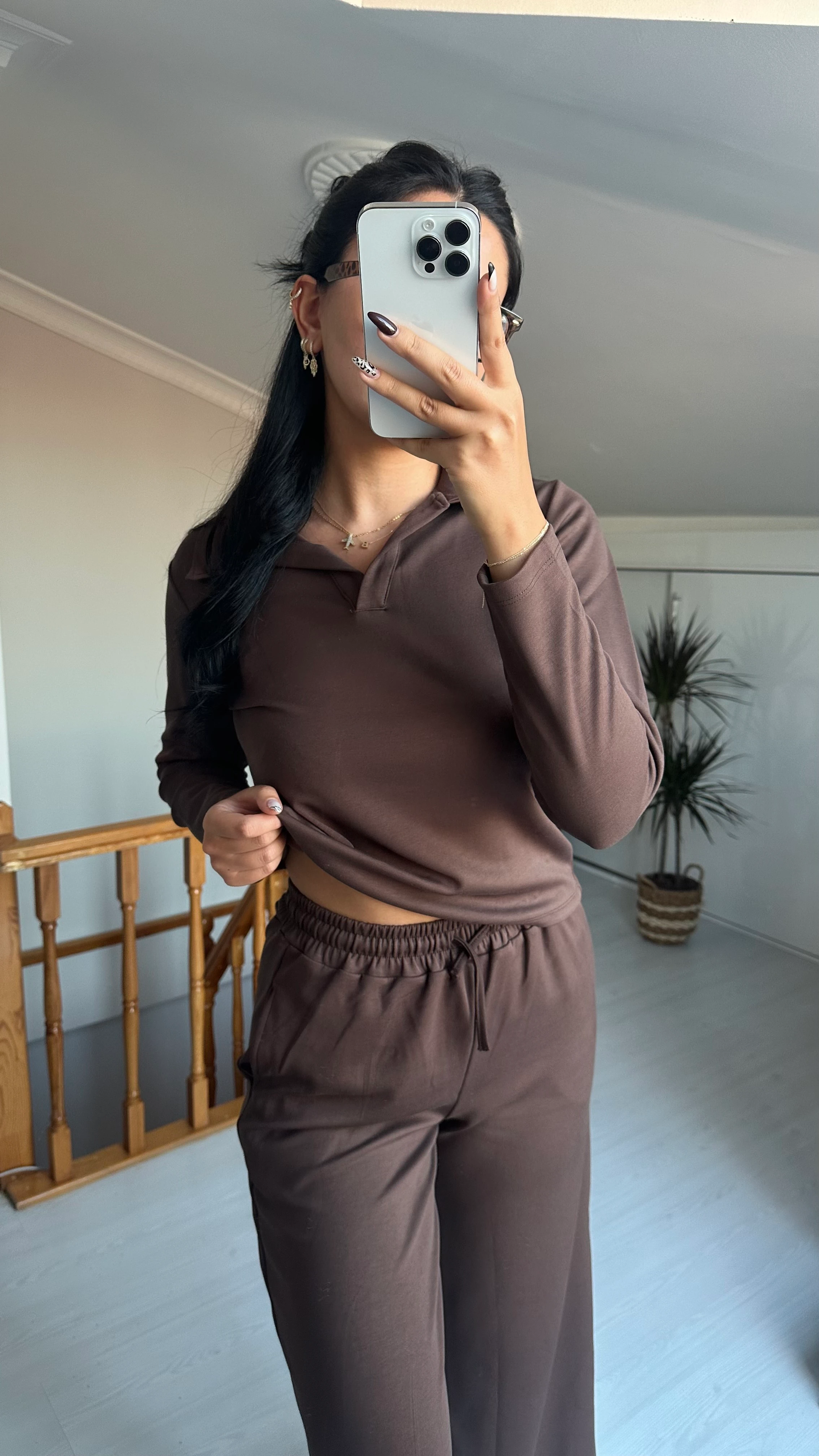 POLO YAKA KAHVERENGİ TAKIM PTR02751