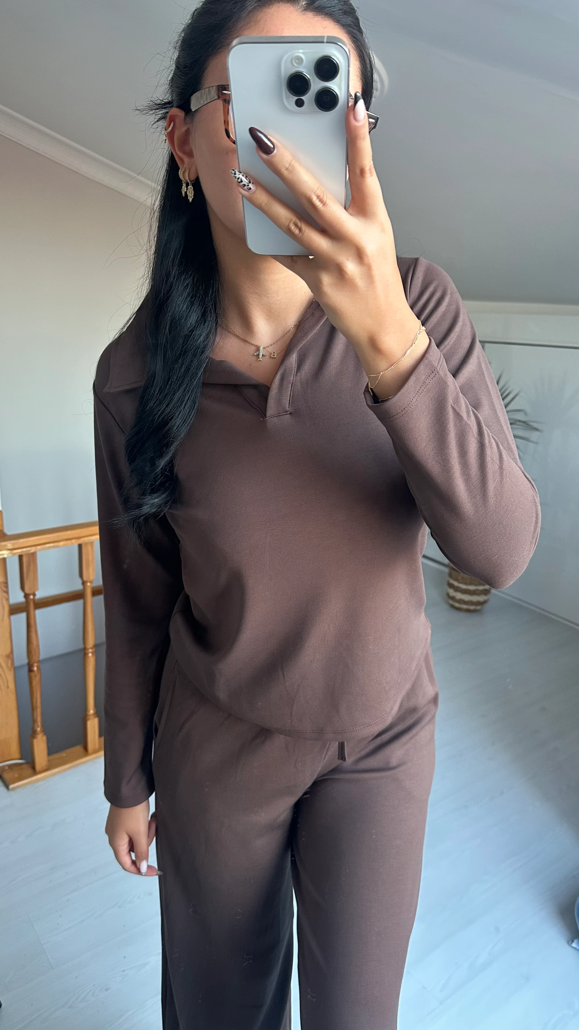 POLO YAKA KAHVERENGİ TAKIM PTR02751