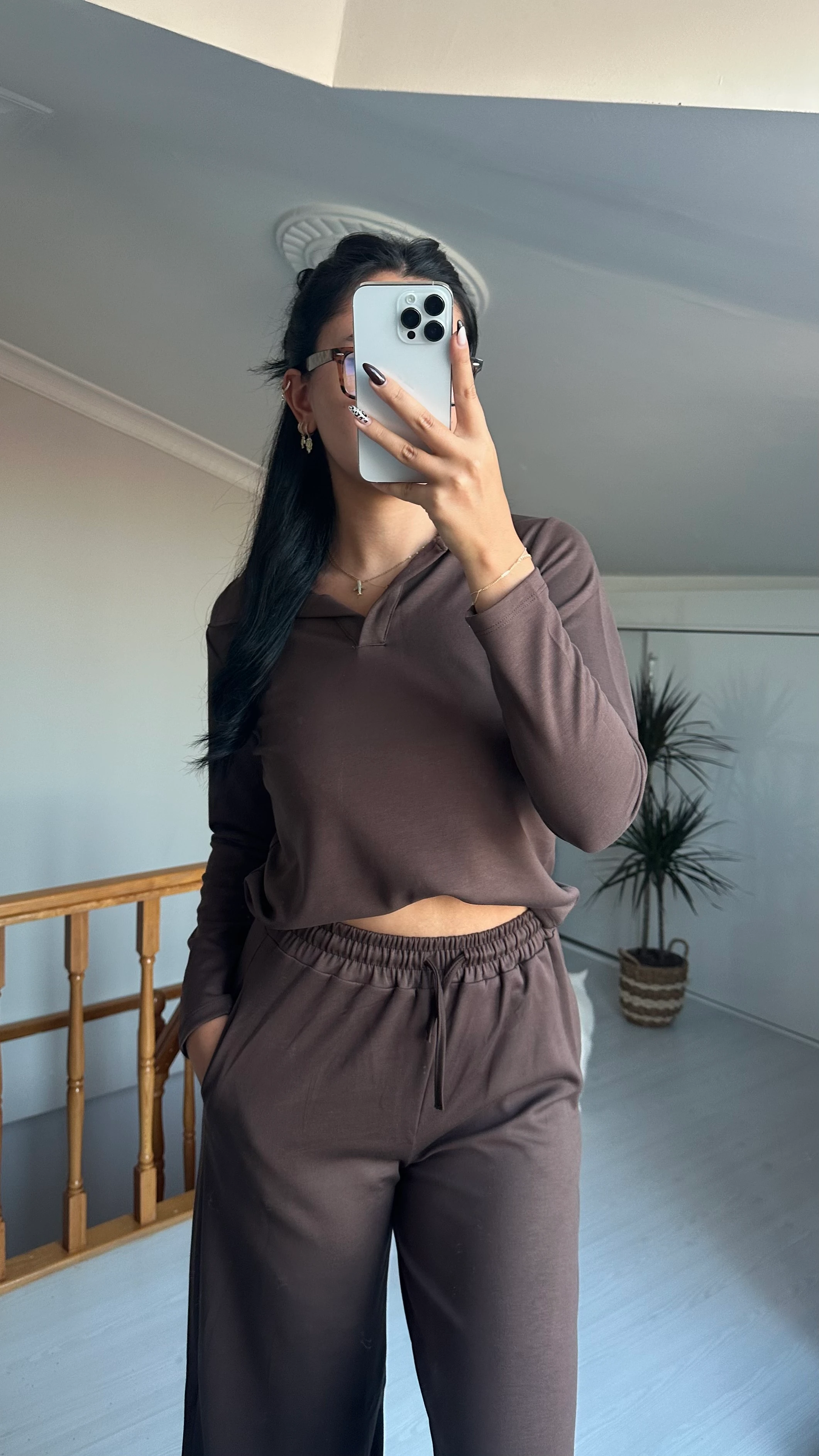 POLO YAKA KAHVERENGİ TAKIM PTR02751