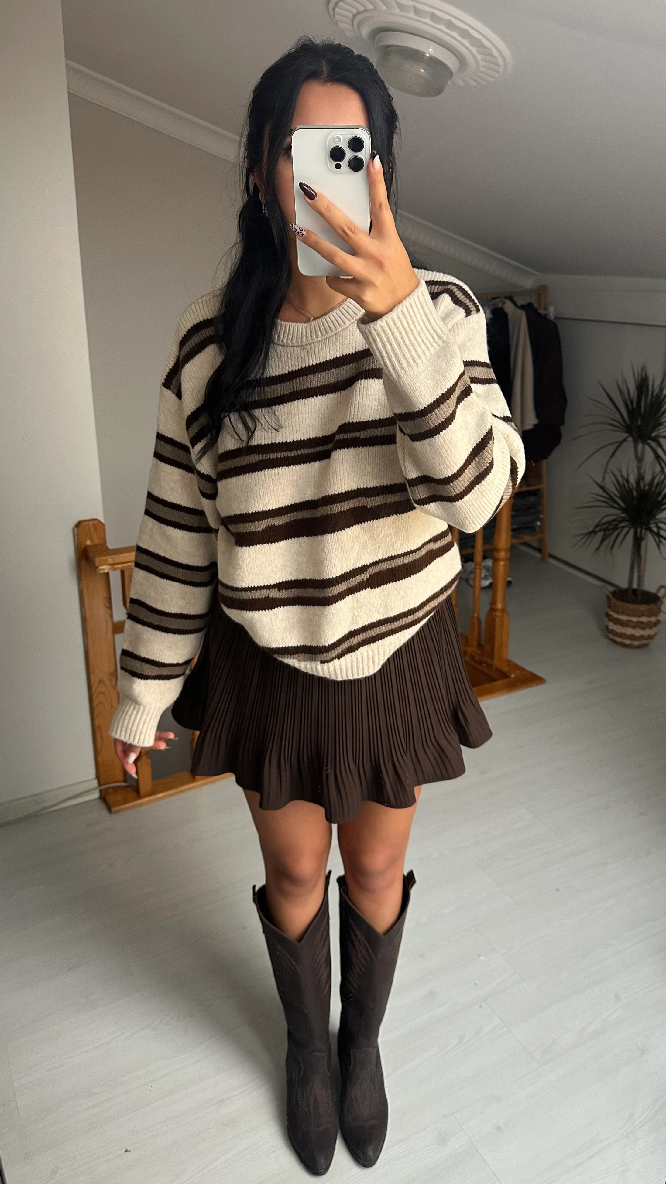 ACI KAHVE ŞORT ETEK 24Y41573