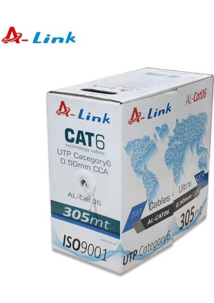 AL-CAT06 Cat6 0.50 mm Cca Kablo - 305 M