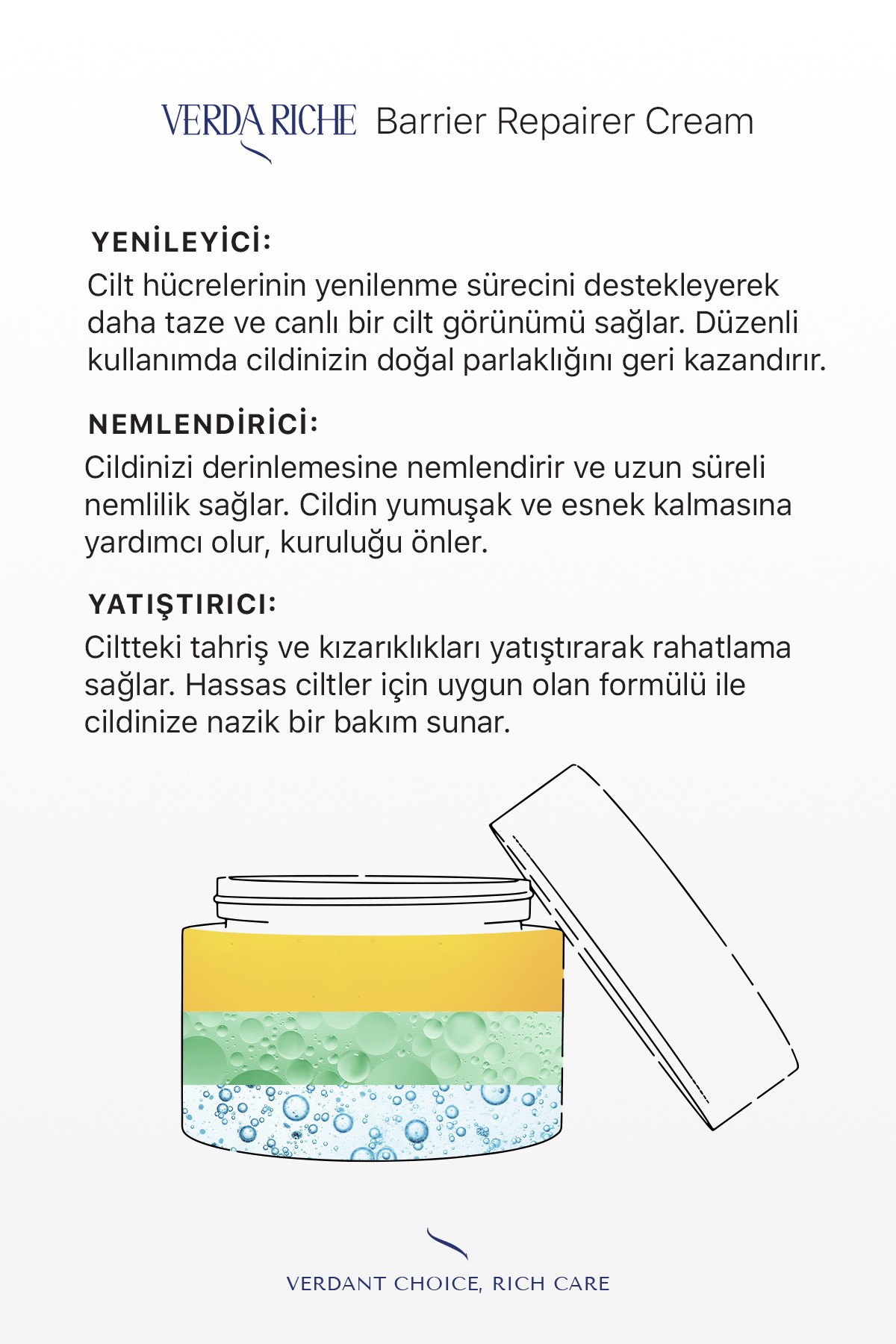 Bariyer Onarıcı Yenileyici Yatıştırıcı Yüz Kremi 50ml