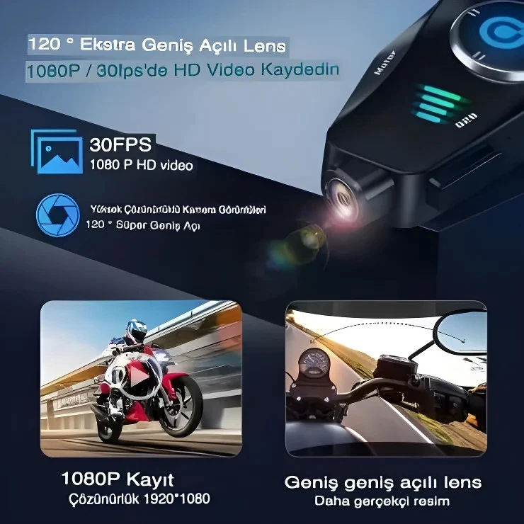 Q28 Kameralı Motosiklet Kask Kulaklığı