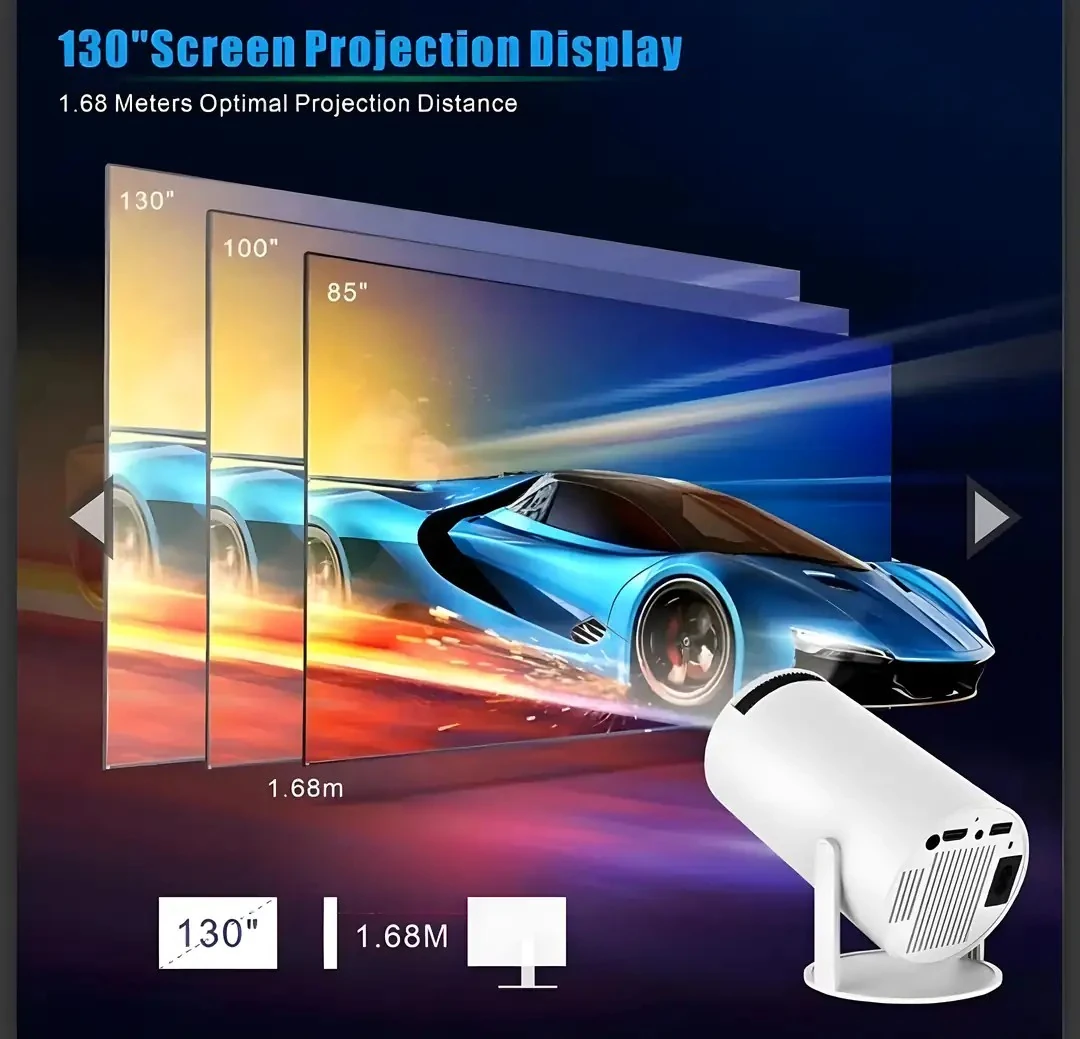 Taşınabilir Android TV Özellikli Projeksiyon